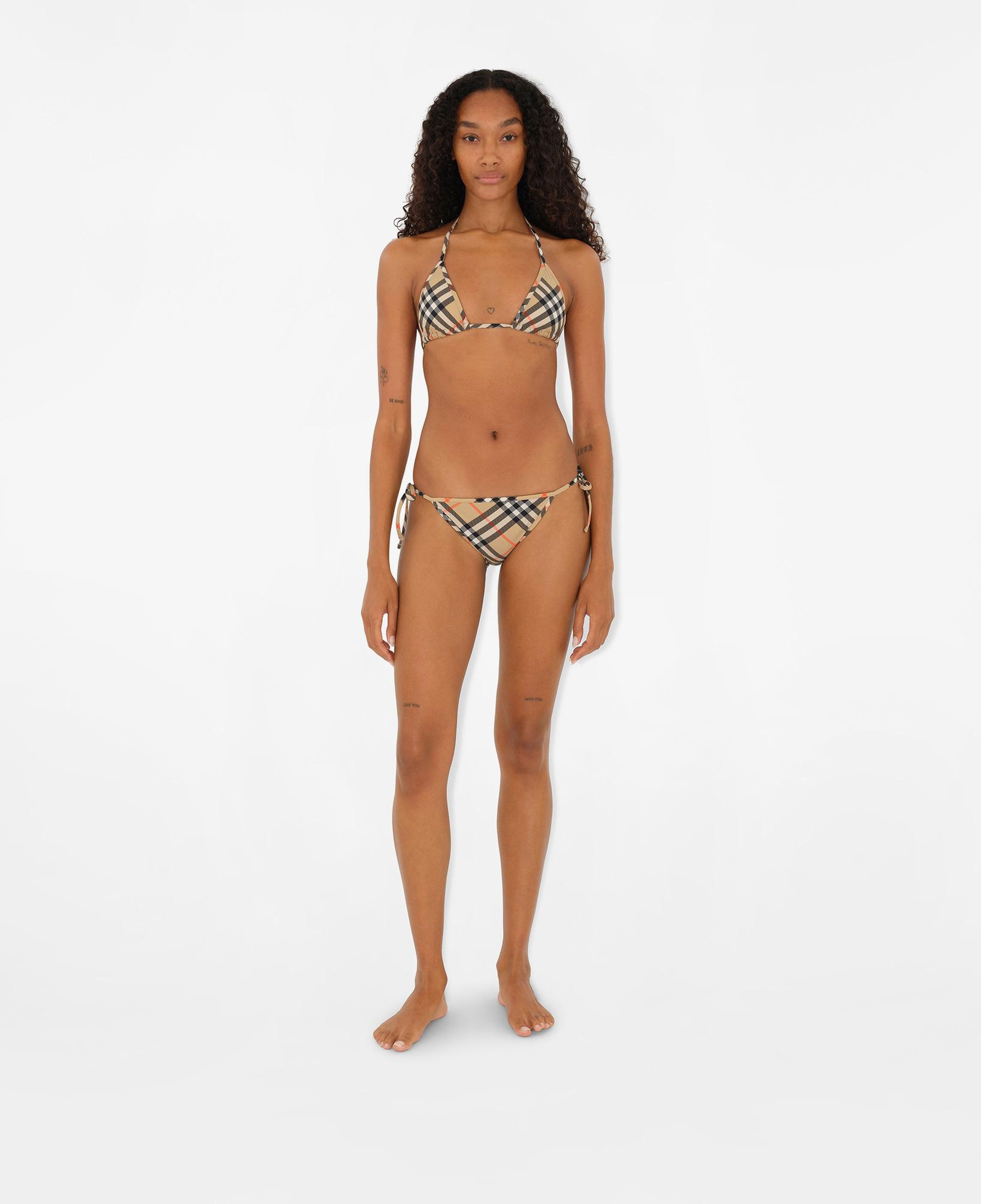 Burberry Check Kadın Bej Bikini Altı