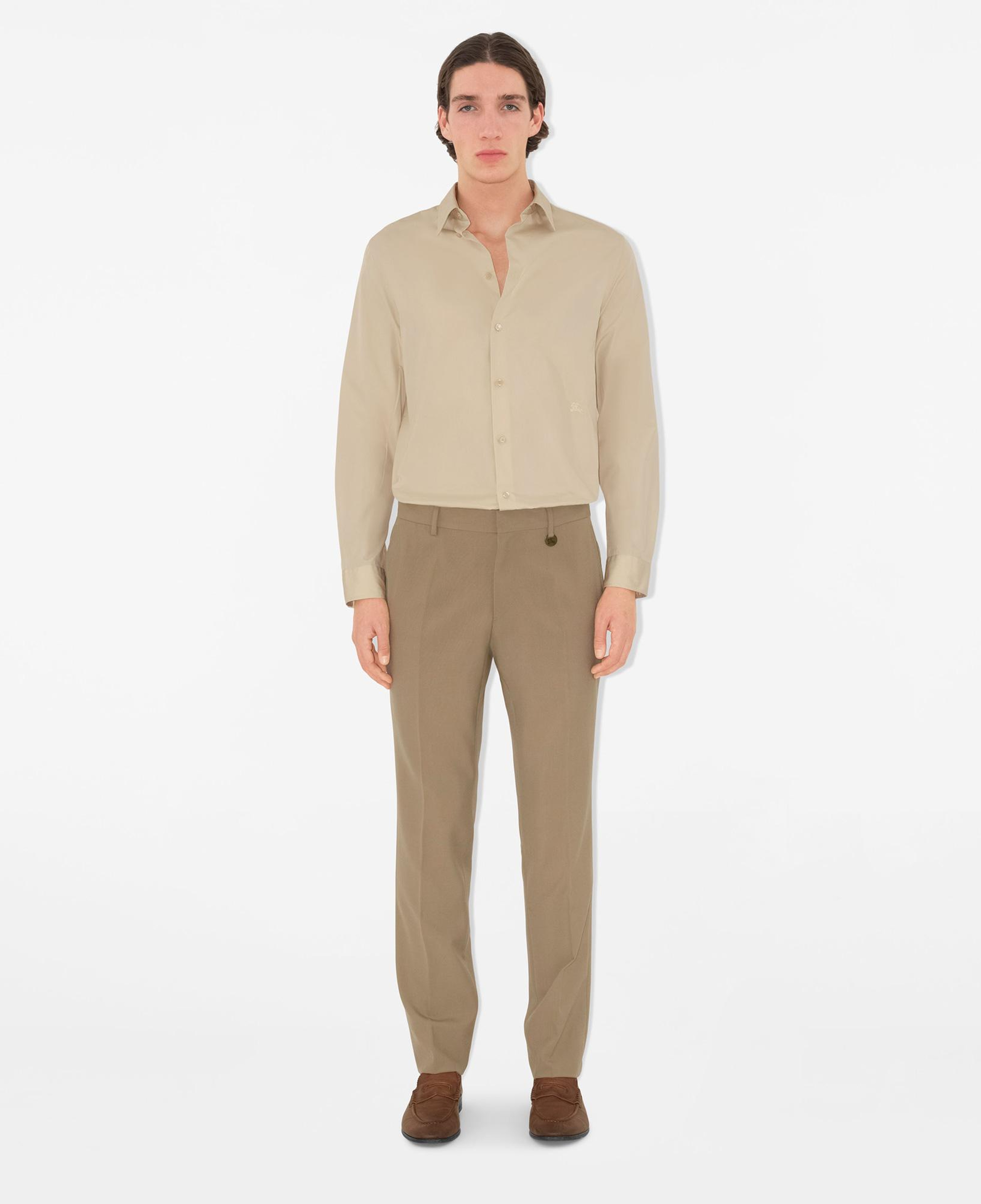 Burberry Wool Tailored Erkek Bej Pantolon