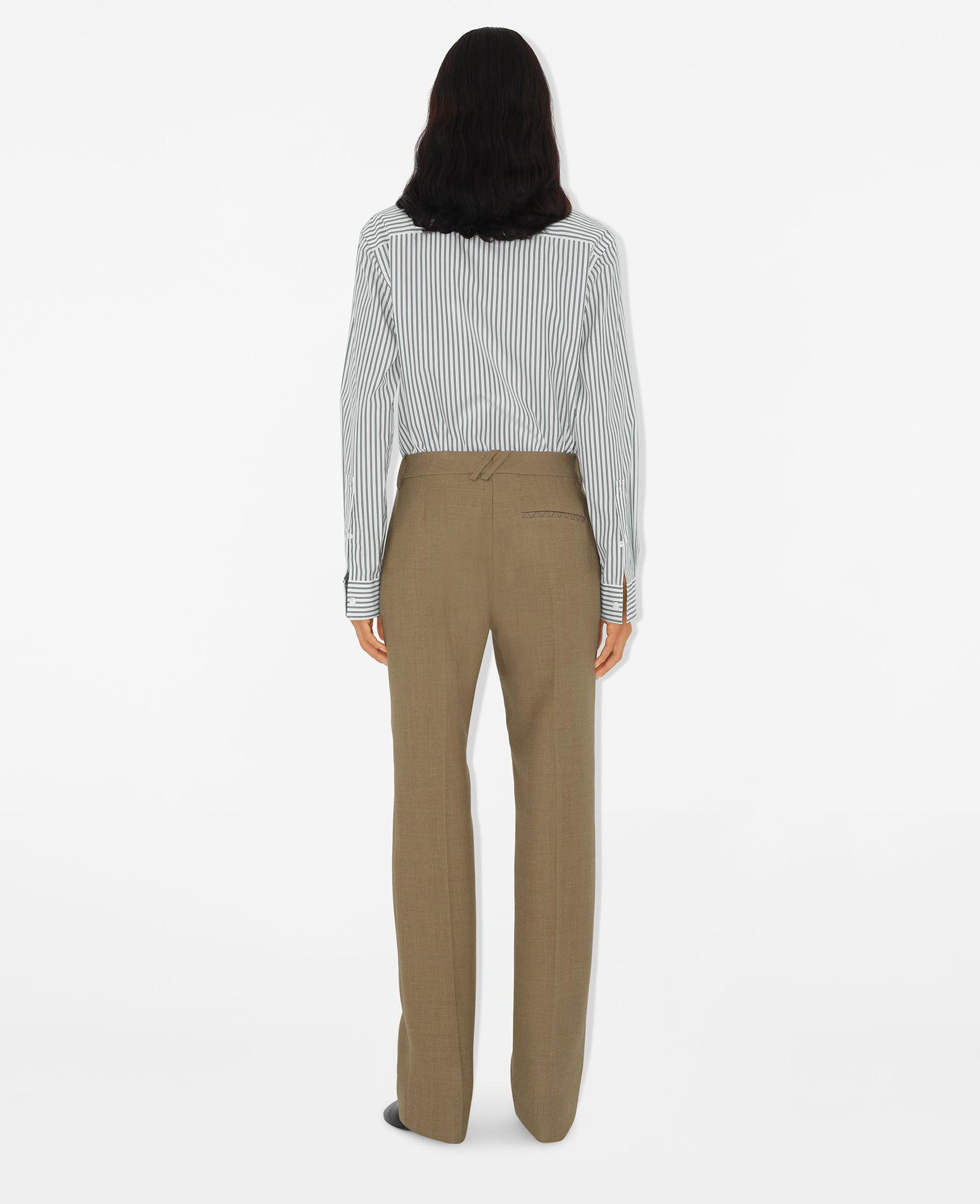 Burberry Wool Tailored Kadın Haki Pantolon