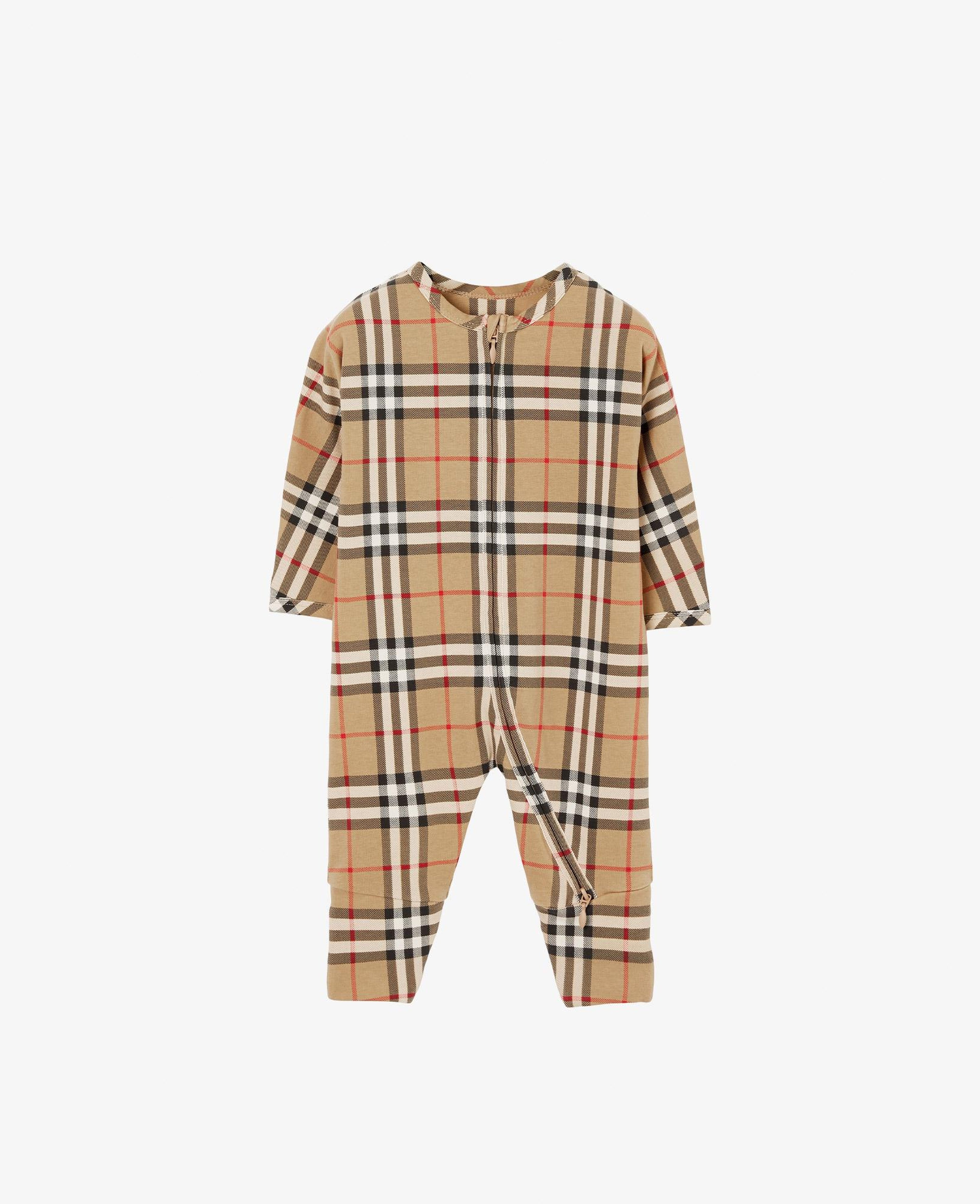 Burberry Claude Cotton Two-Piece Çocuk Bej Bebek Takımı