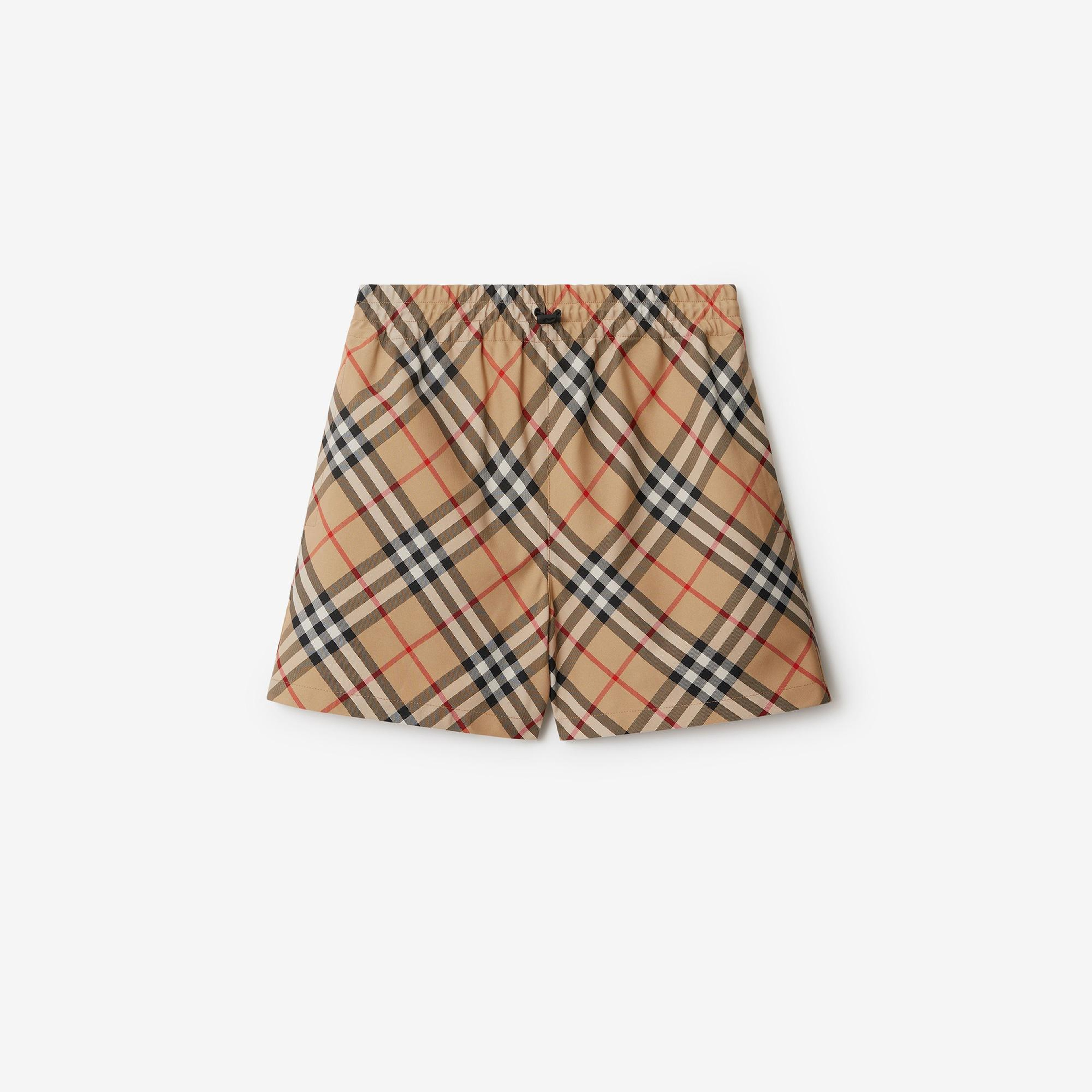 Burberry Check Kadın Bej Şort