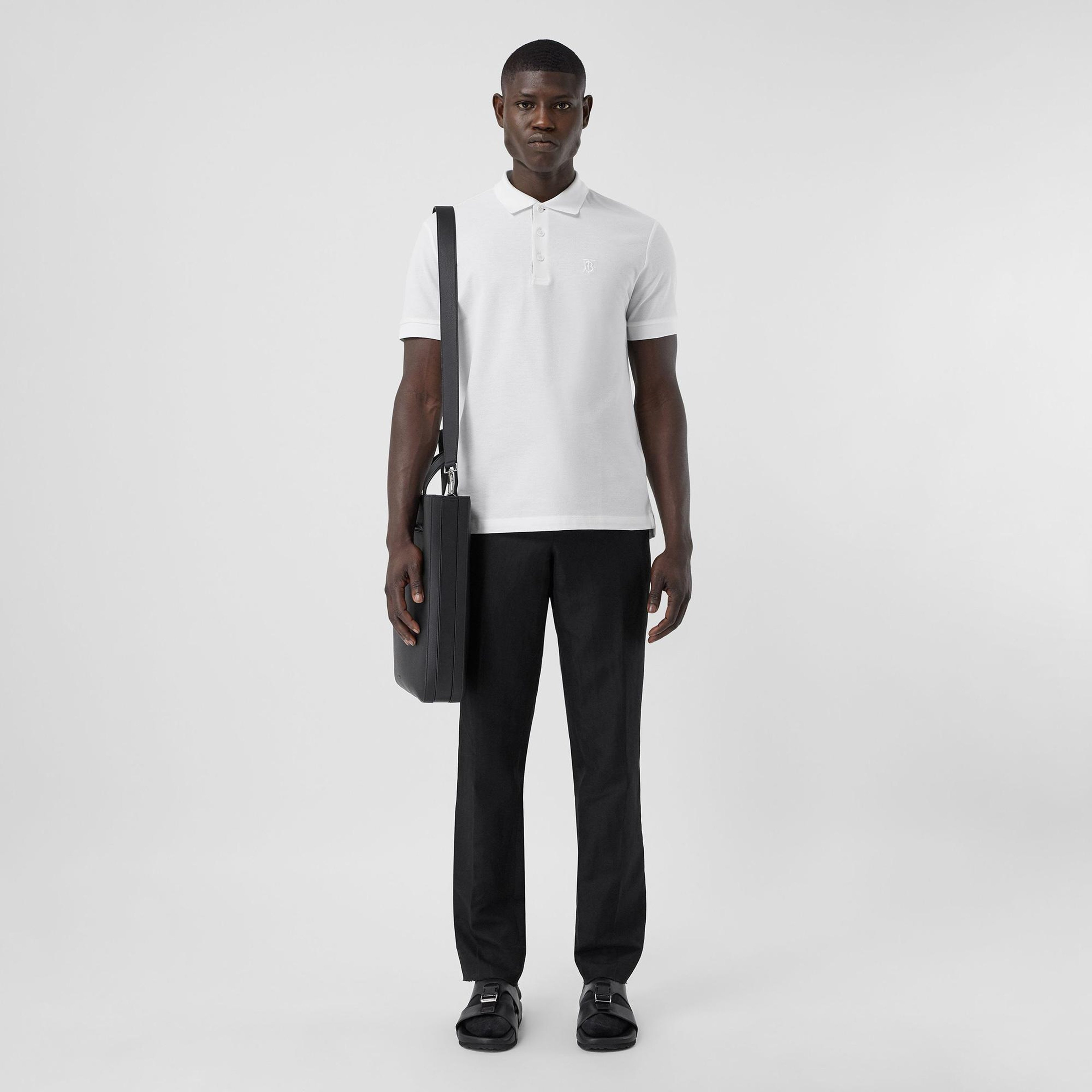 Burberry Eddie Monogram Motif Cotton Piqu