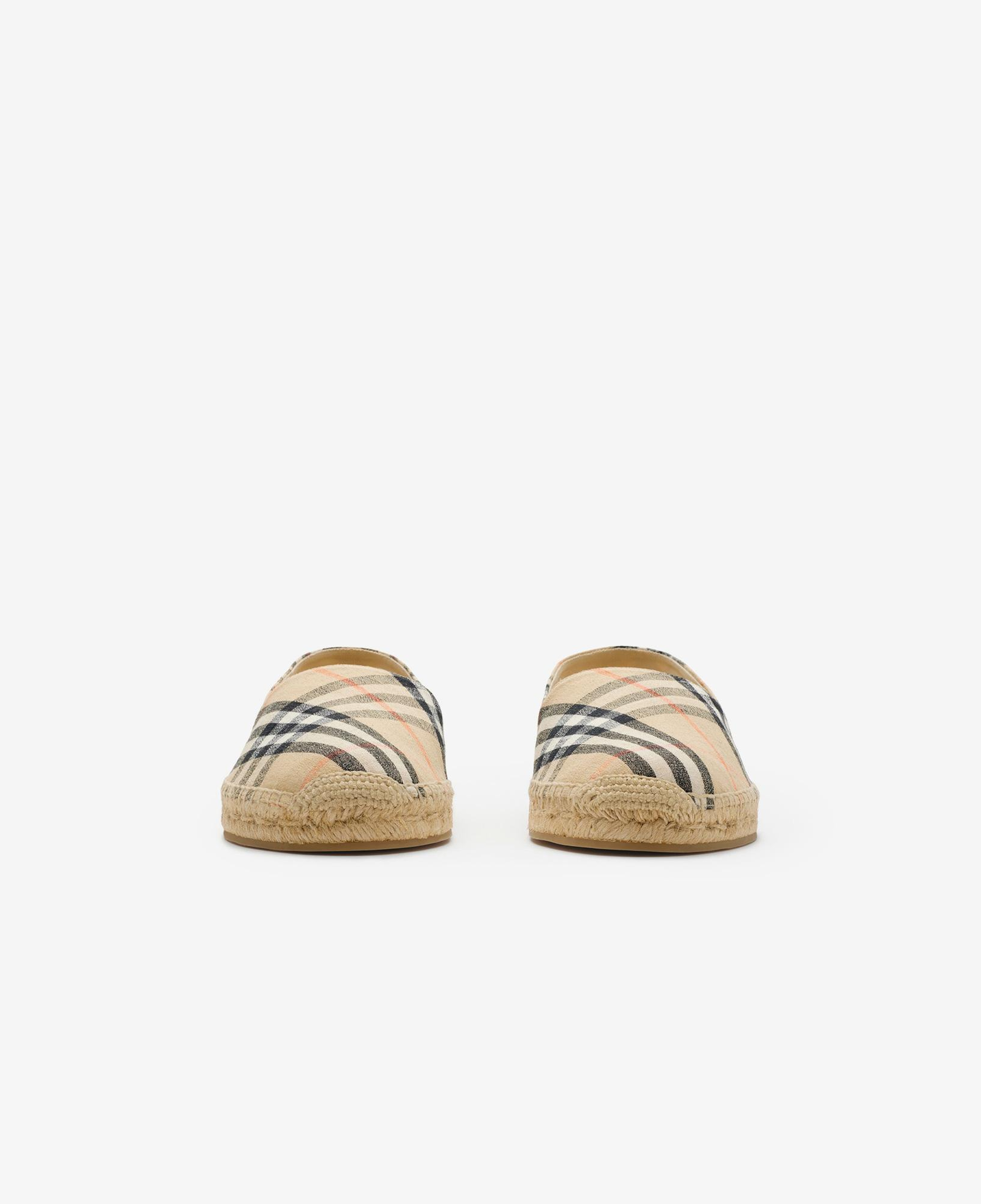 Burberry Mews Erkek Bej Keten Espadril
