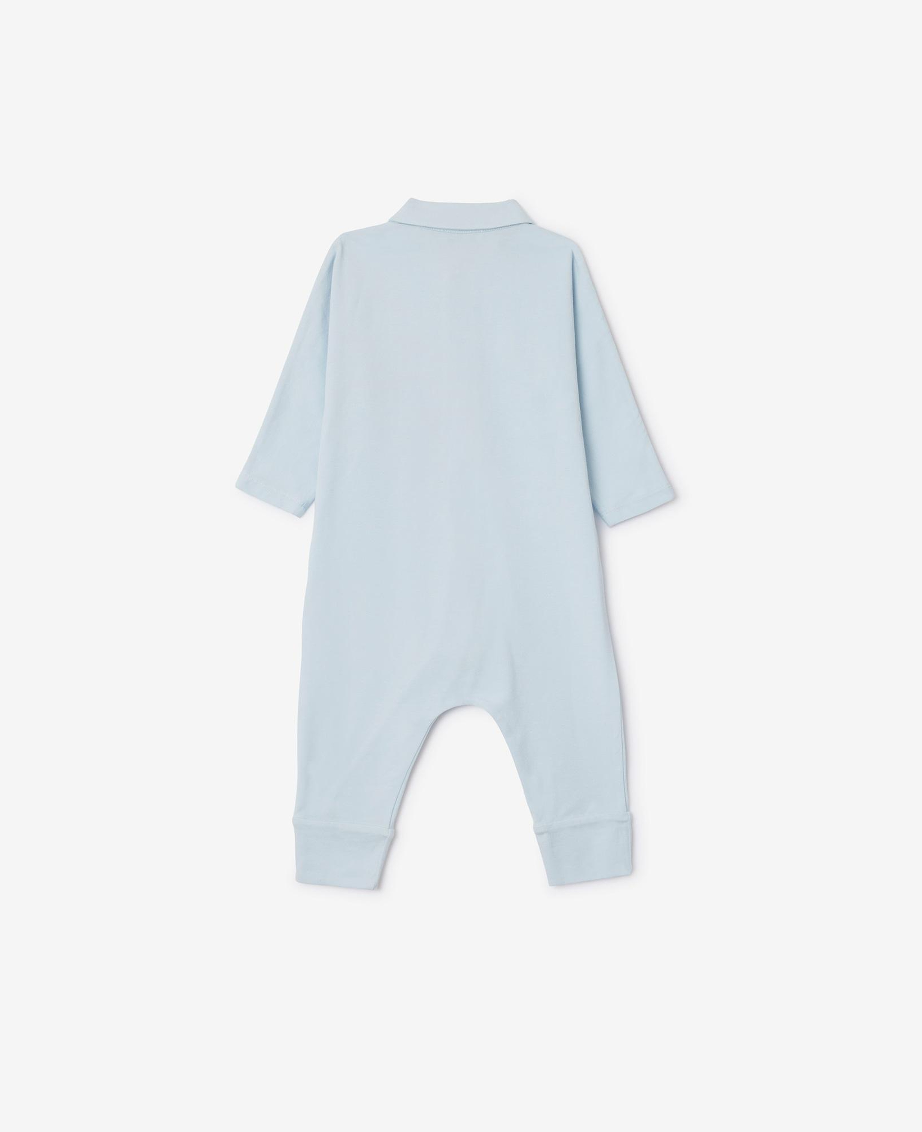 Burberry Hamilton Stretch Cotton Three-Piece Çocuk Mavi Bebek Takımı