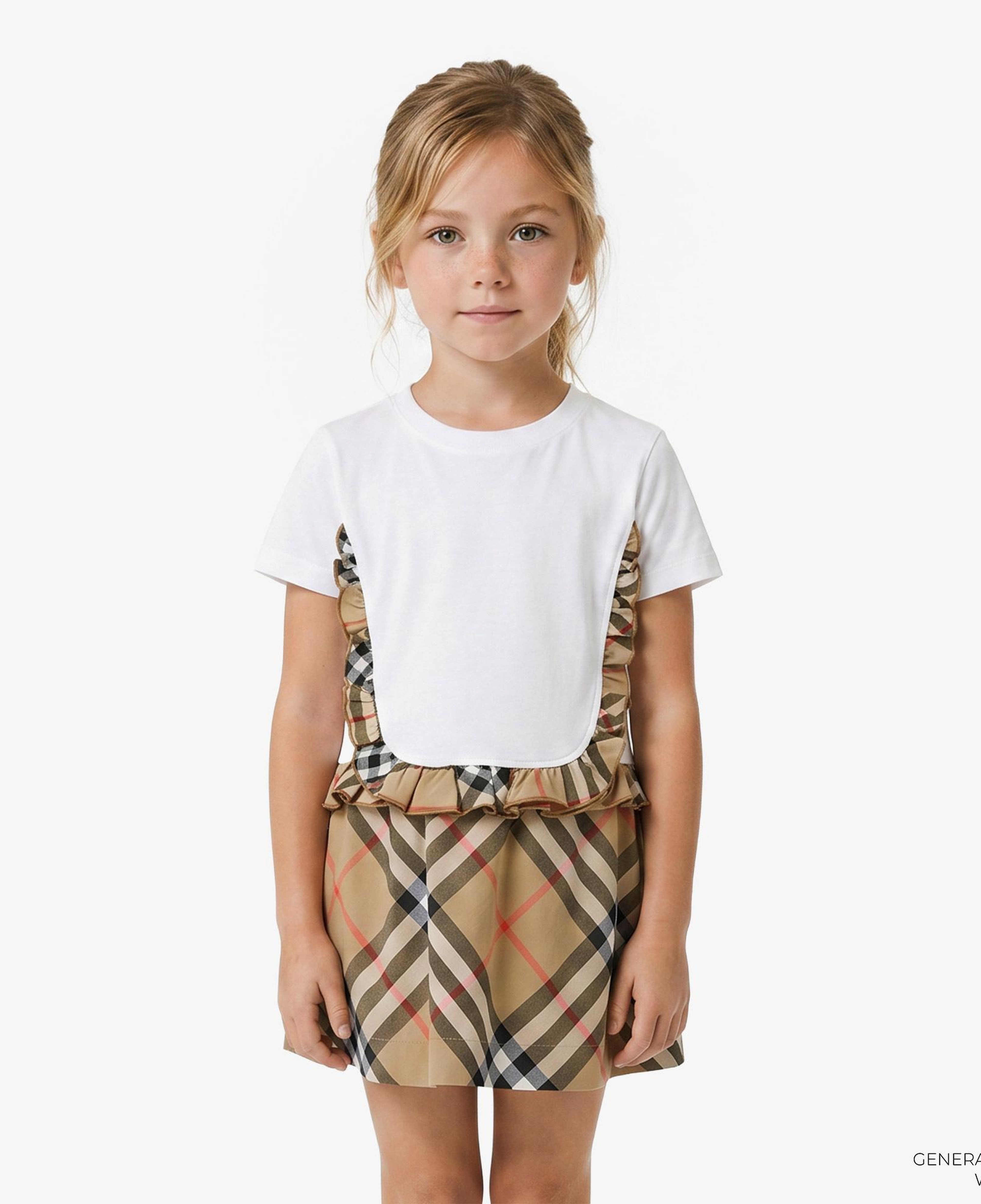 Burberry Roxy Frıll Çocuk Beyaz T-Shirt