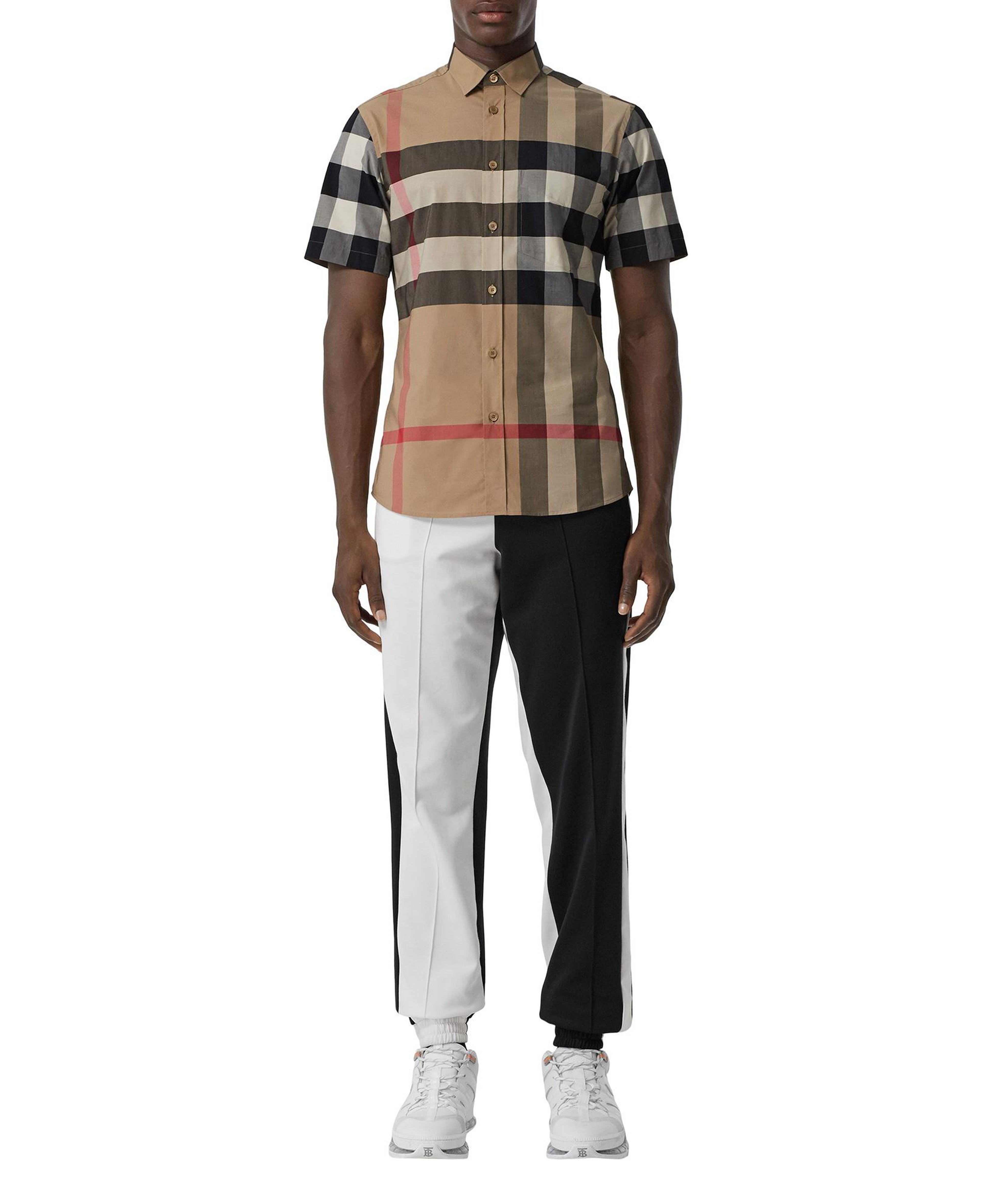 Burberry Somerton Stretch Cotton Poplin Erkek Bej Gömlek