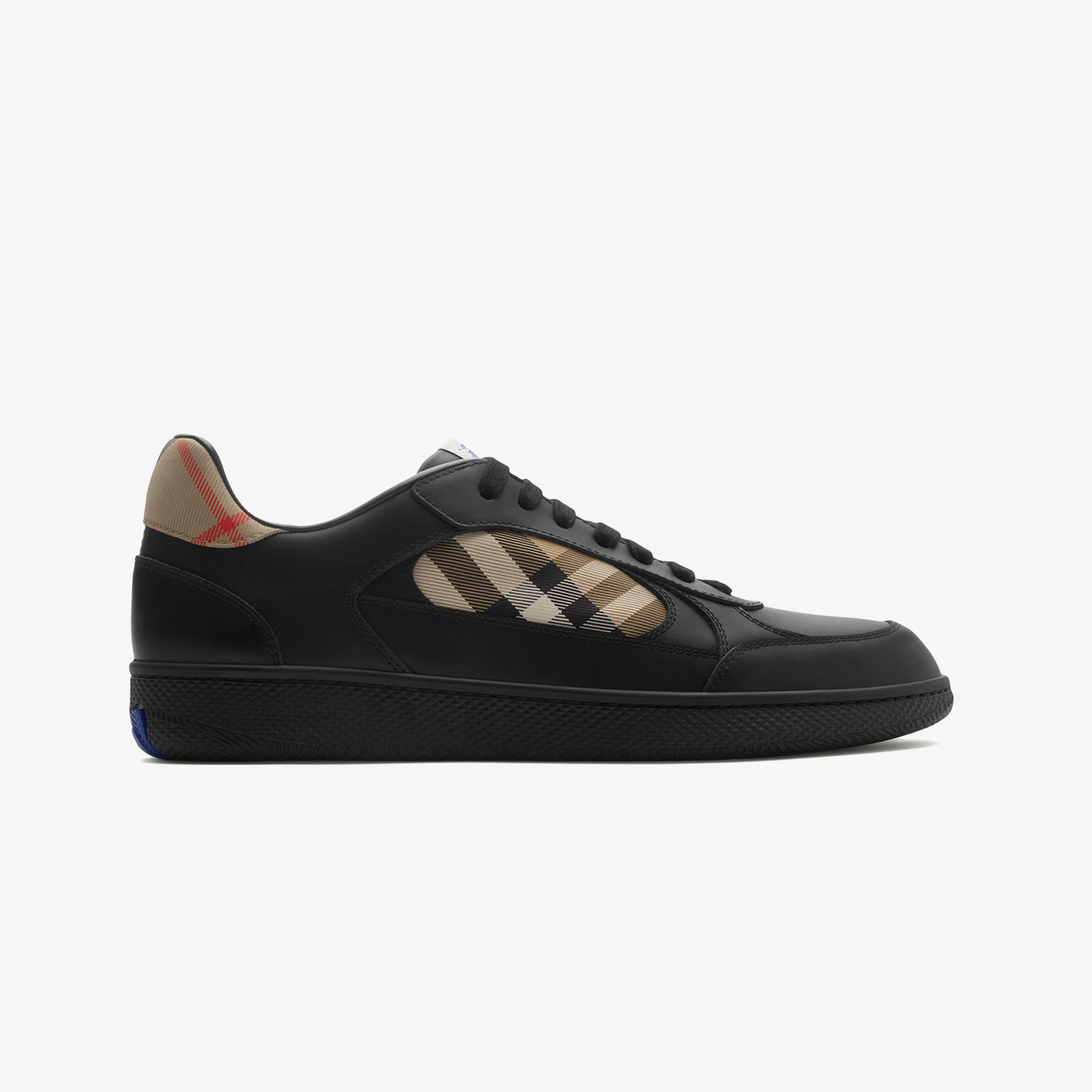 Burberry Mix Leather And Terrace Erkek Siyah Sneaker