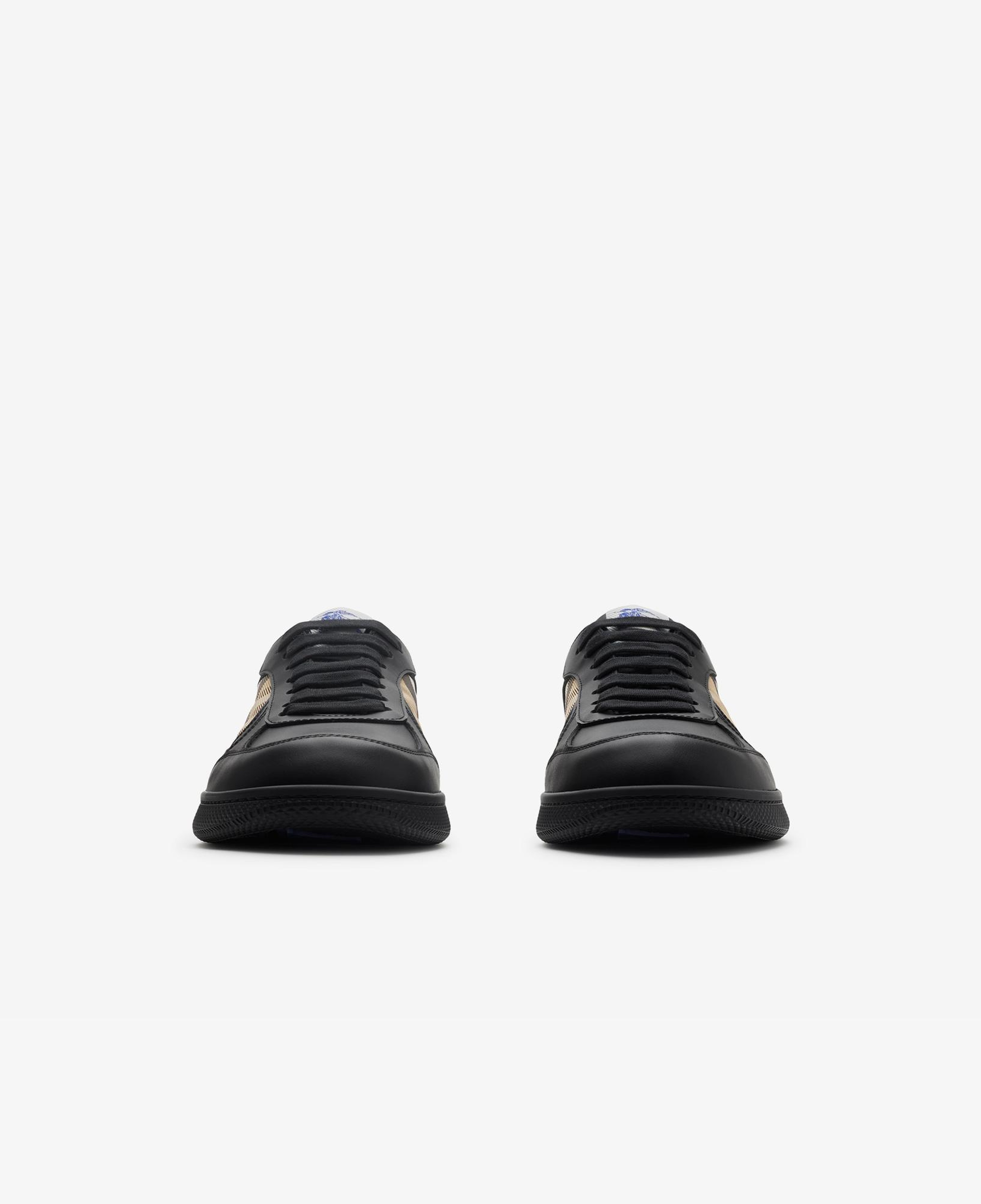 Burberry Mix Leather And Terrace Erkek Siyah Sneaker