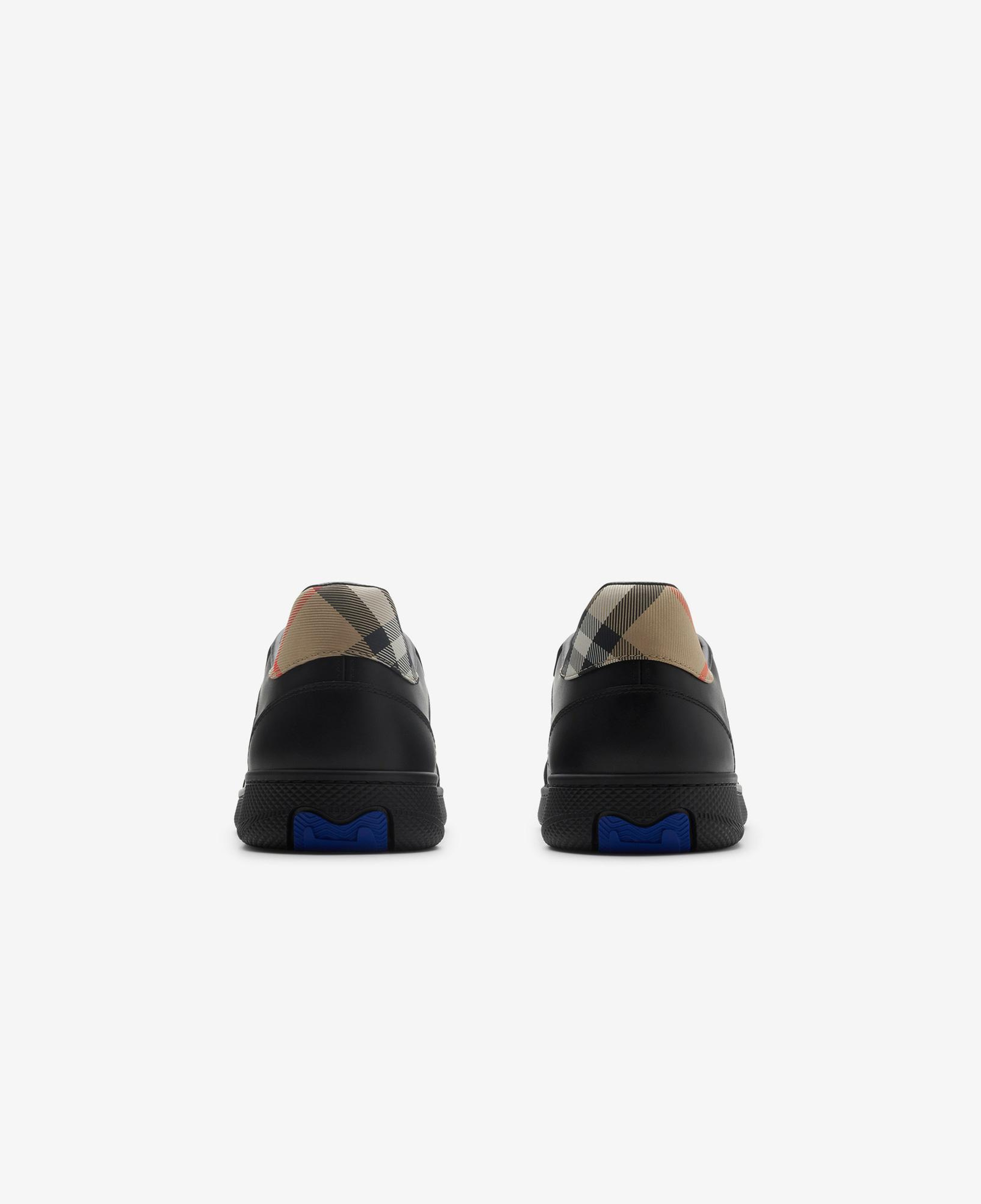 Burberry Mix Leather And Terrace Erkek Siyah Sneaker