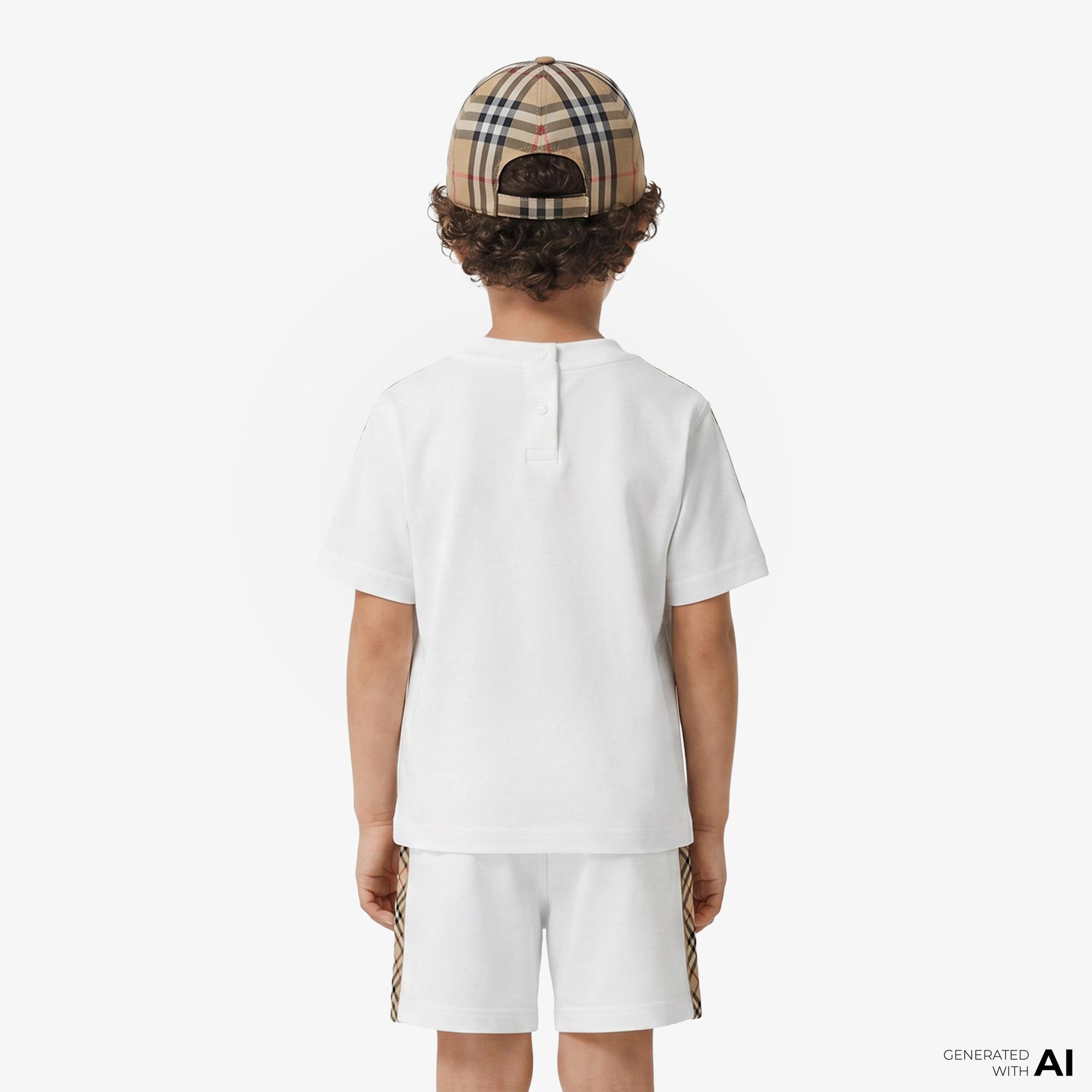 Burberry Çocuk Beyaz T-Shirt