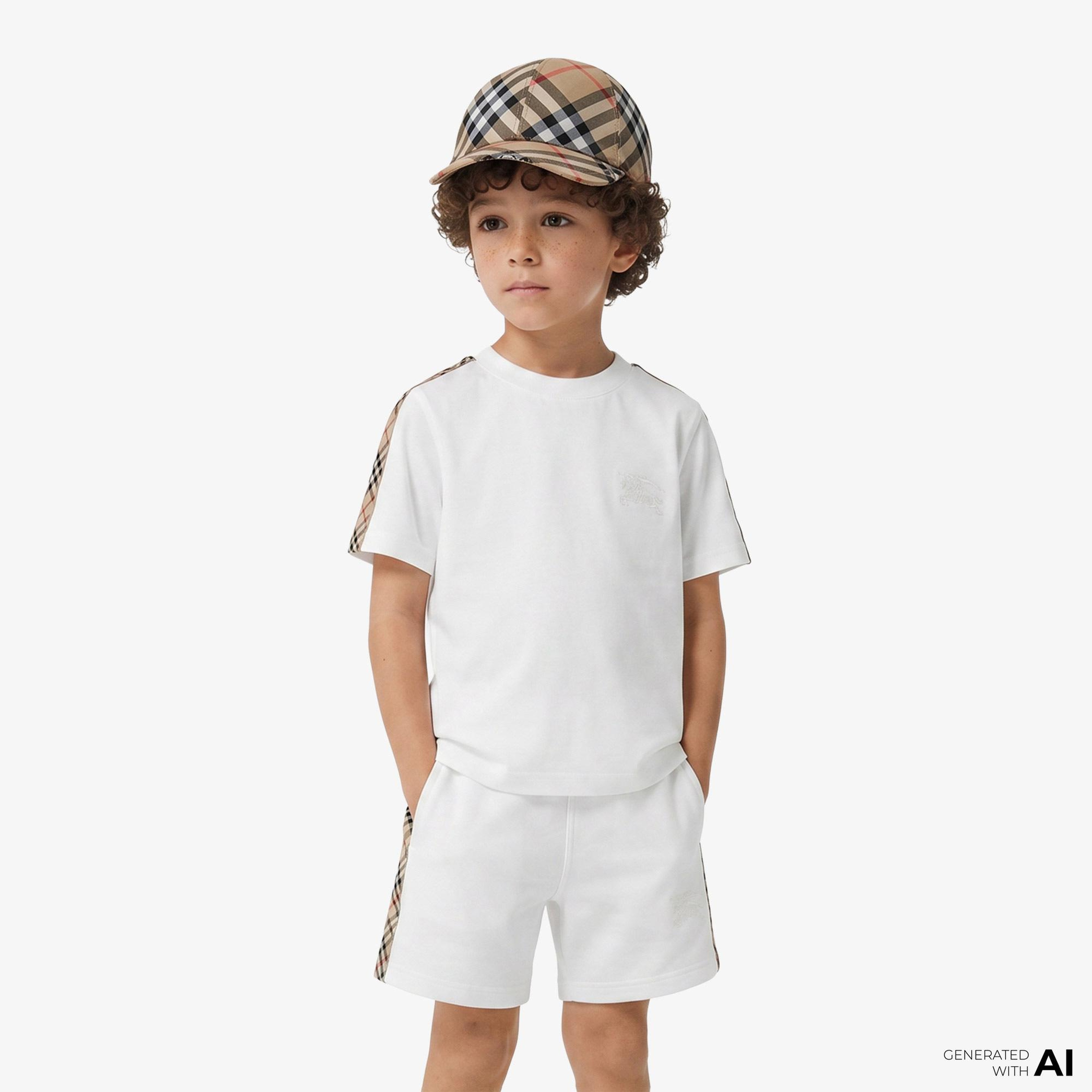 Burberry Çocuk Beyaz T-Shirt