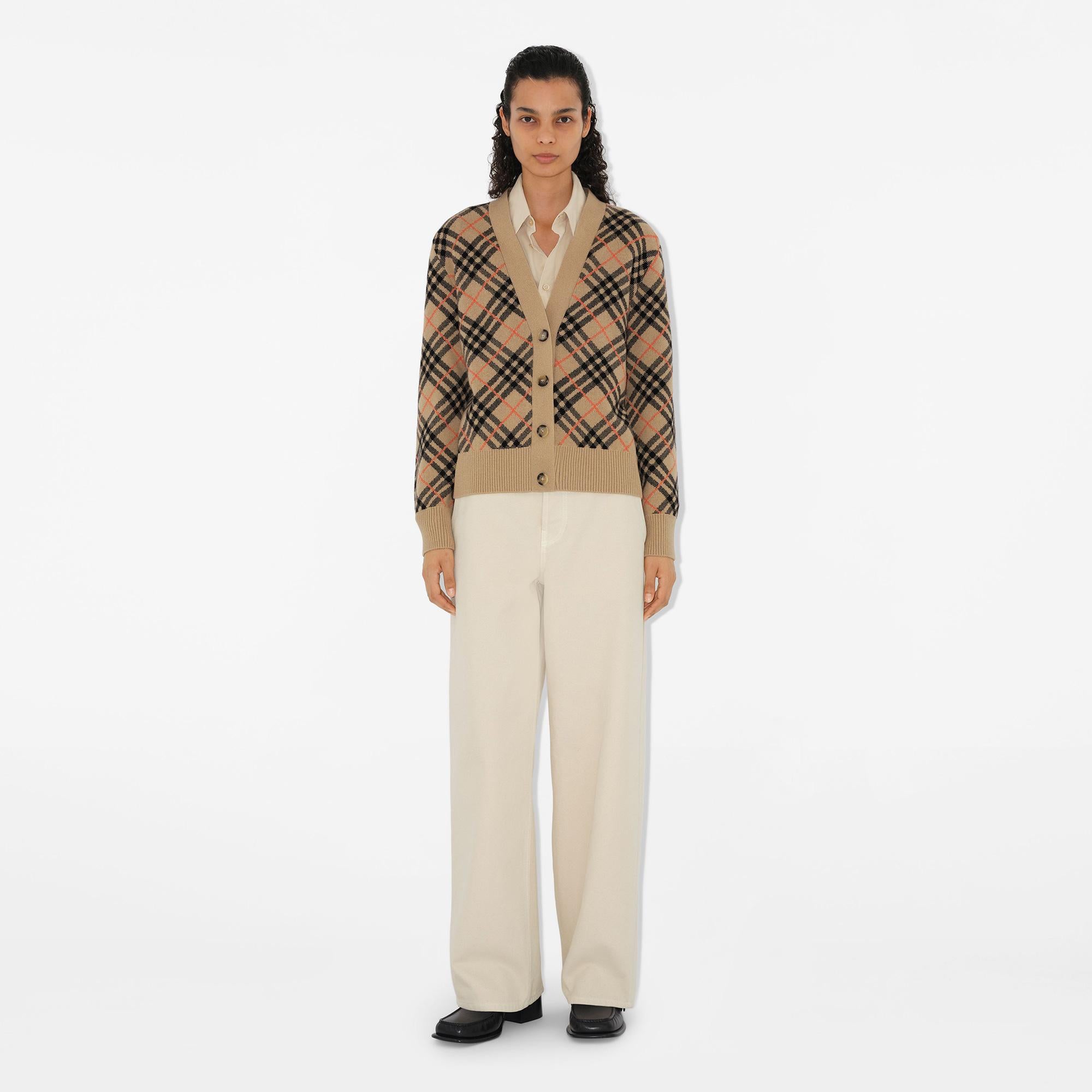 Burberry Check Kaşmir Kadın Bej Hırka