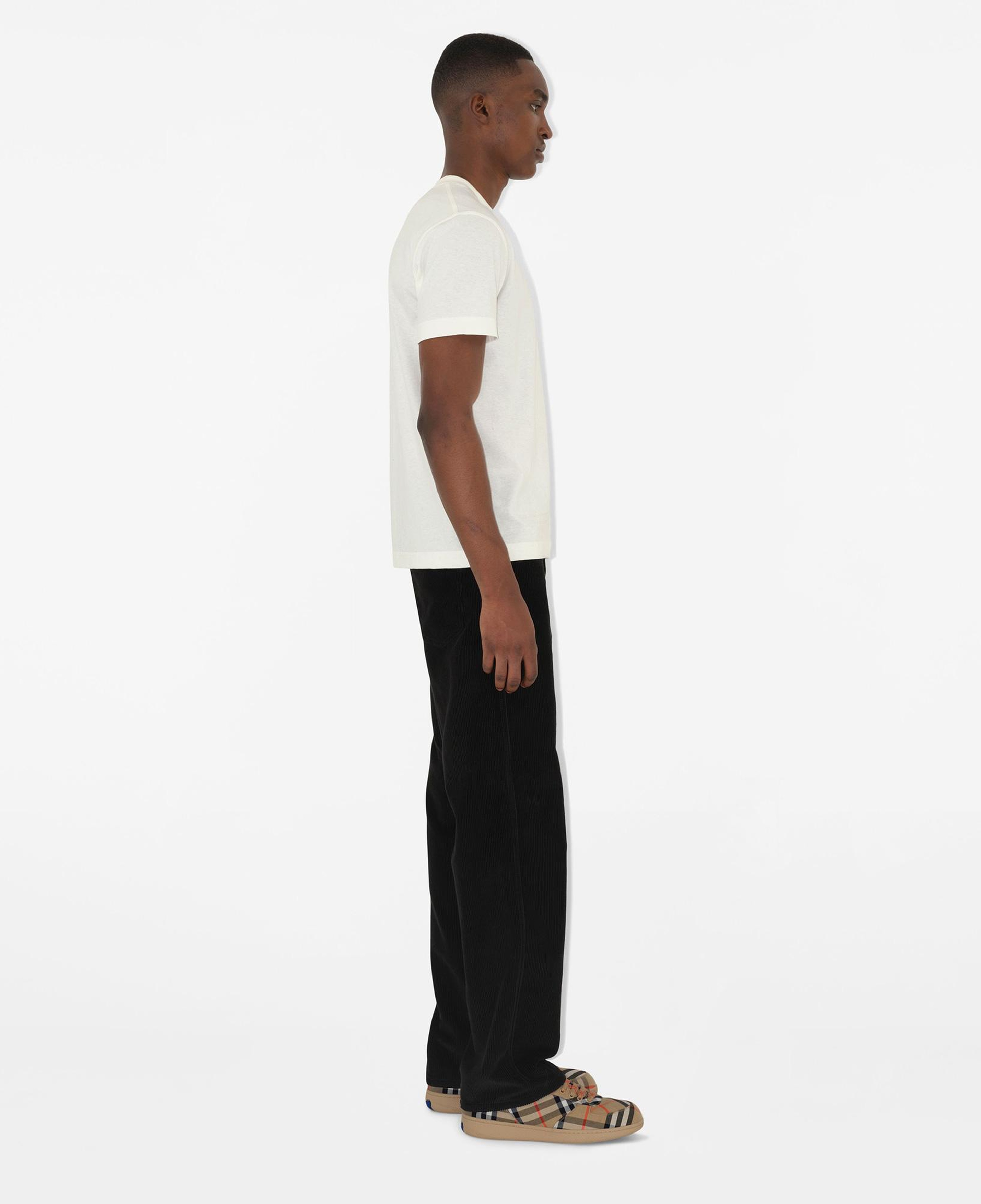 Burberry For Label Cotton Erkek Beyaz T-Shirt