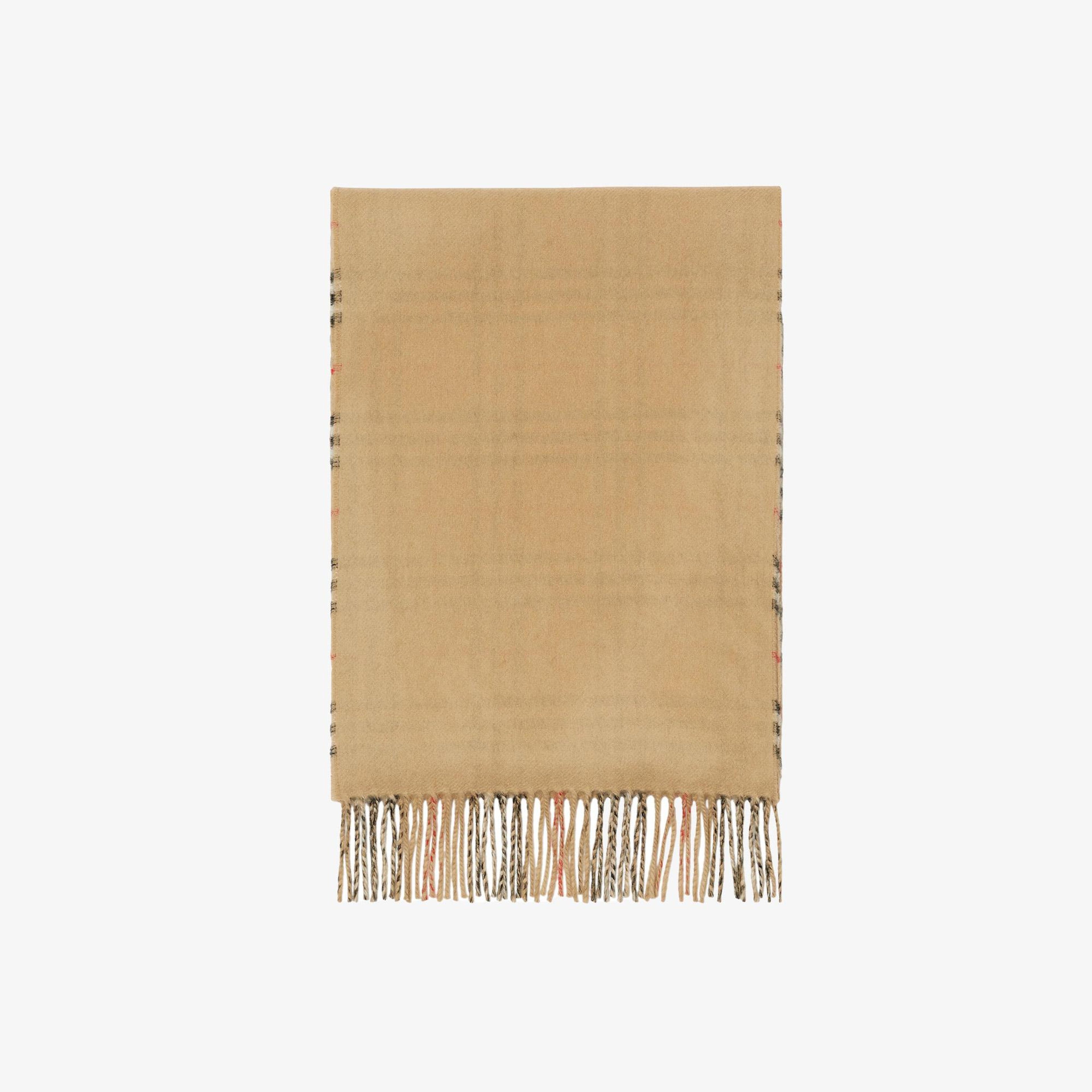 Burberry Reversible Check Kaşmir Kadın Bej Atkı