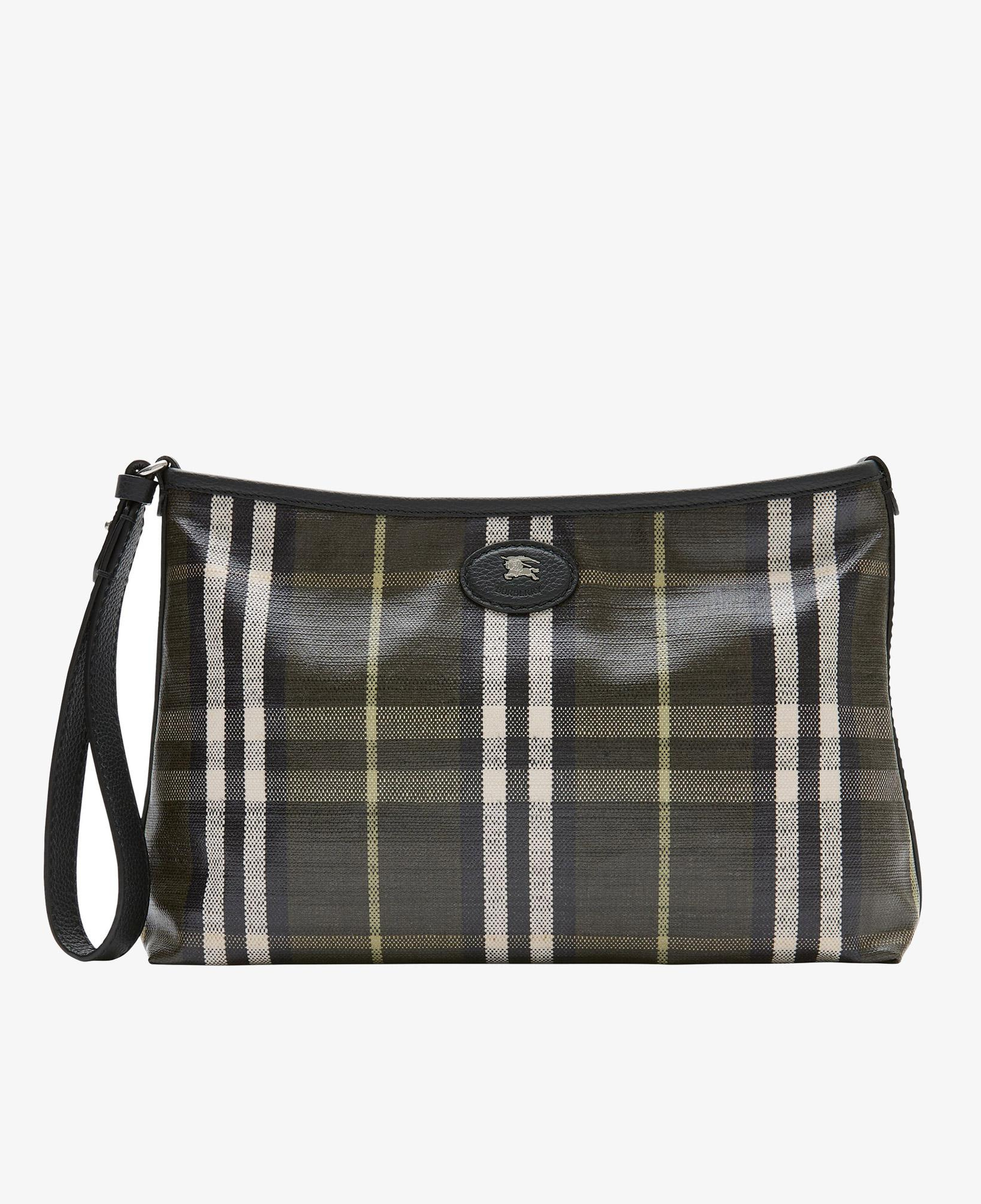 Burberry Highlands Erkek Haki Keten El Çantası