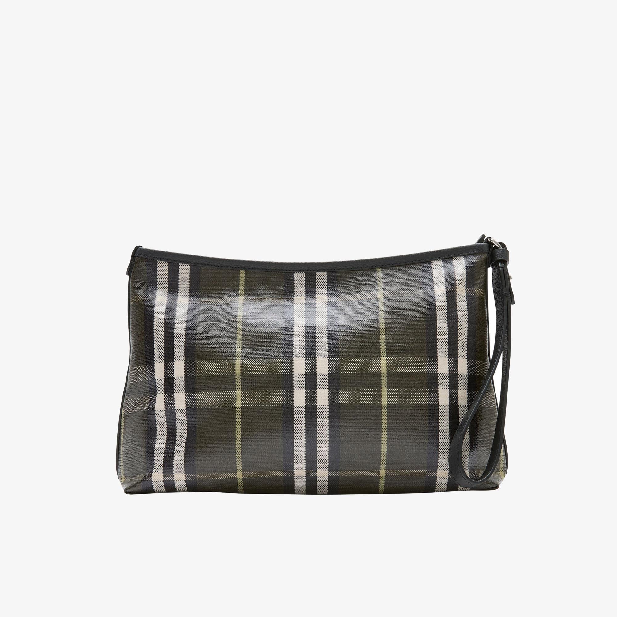 Burberry Highlands Erkek Haki Keten El Çantası