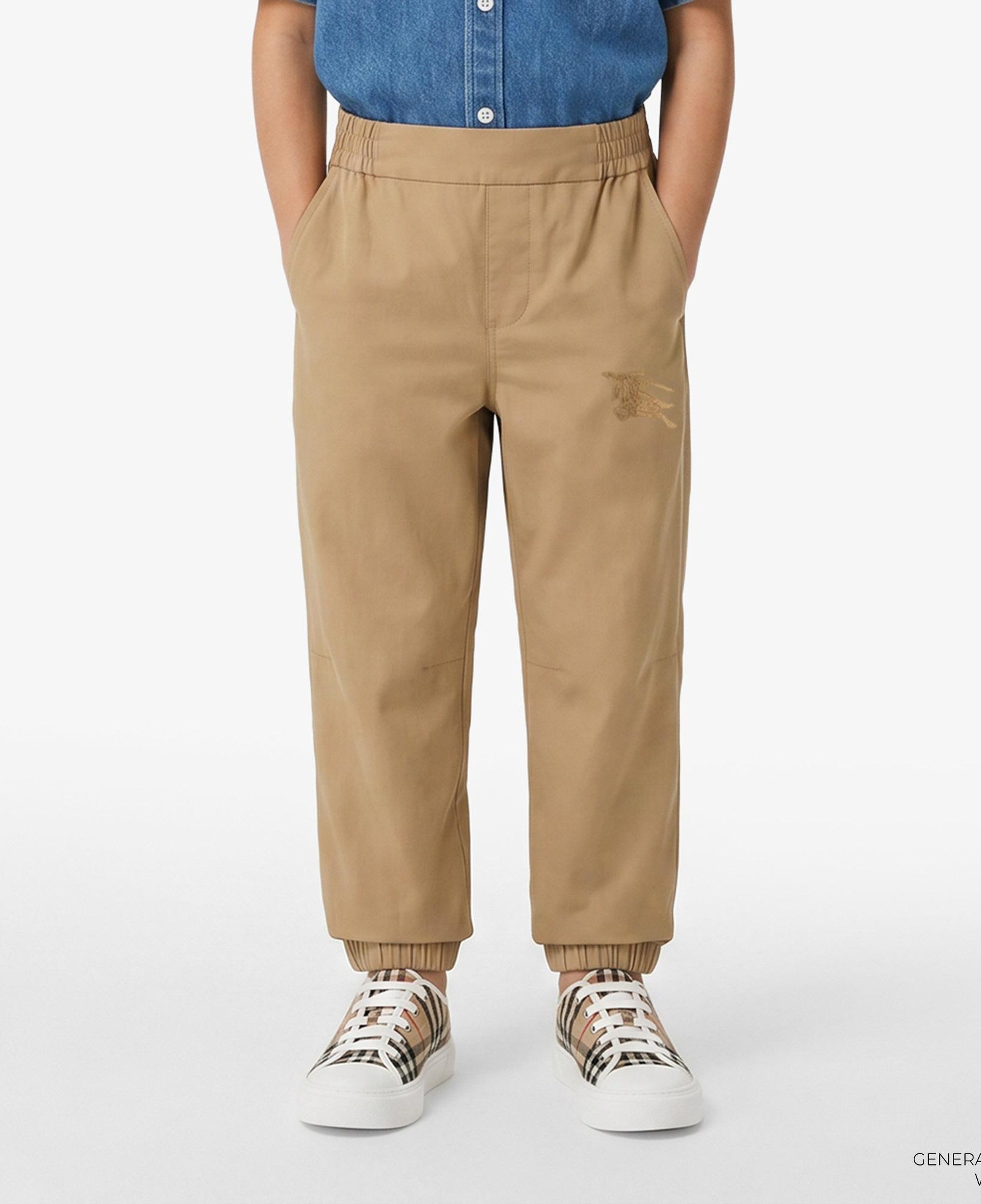 Burberry Travard Cotton Blend Çocuk Bej Pantolon
