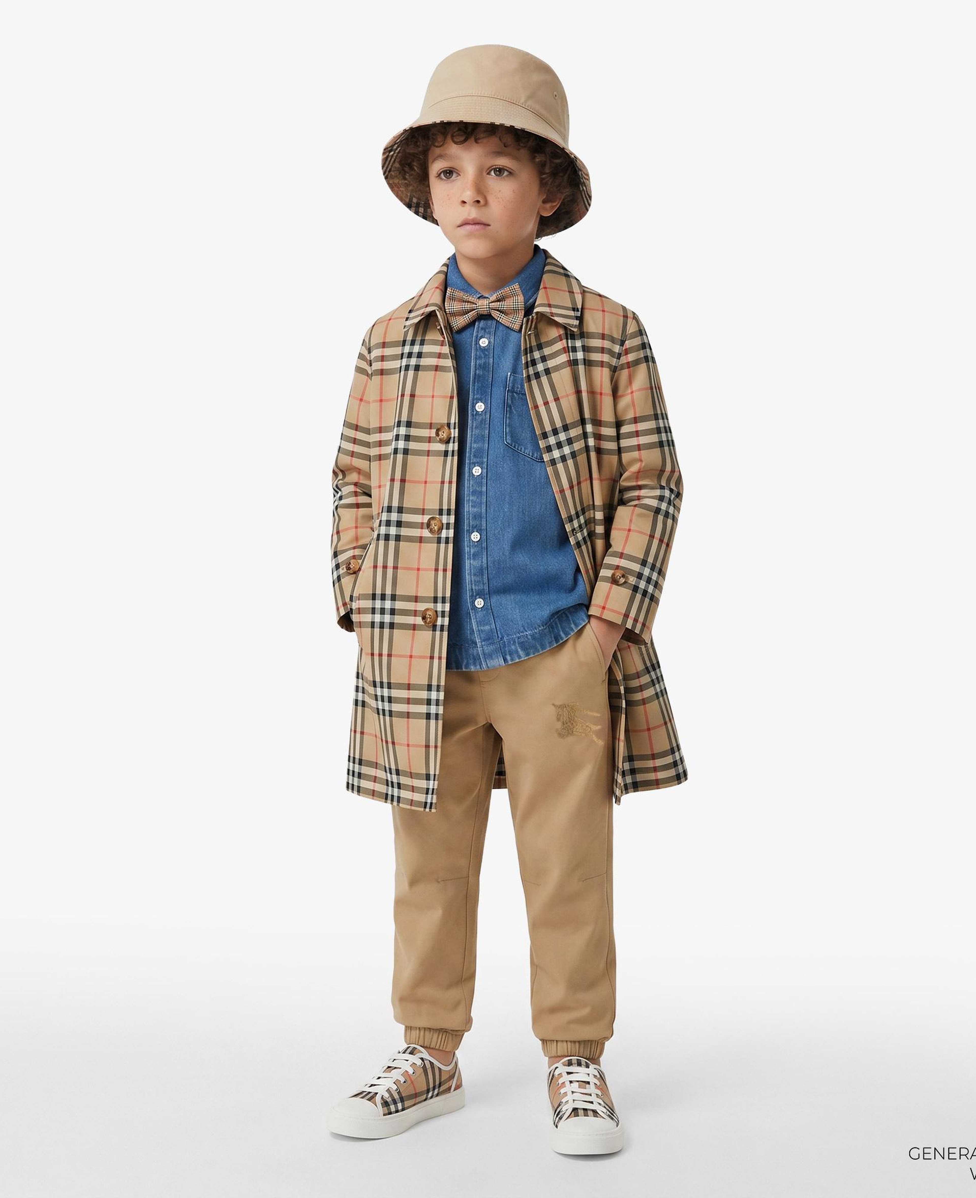 Burberry Travard Cotton Blend Çocuk Bej Pantolon