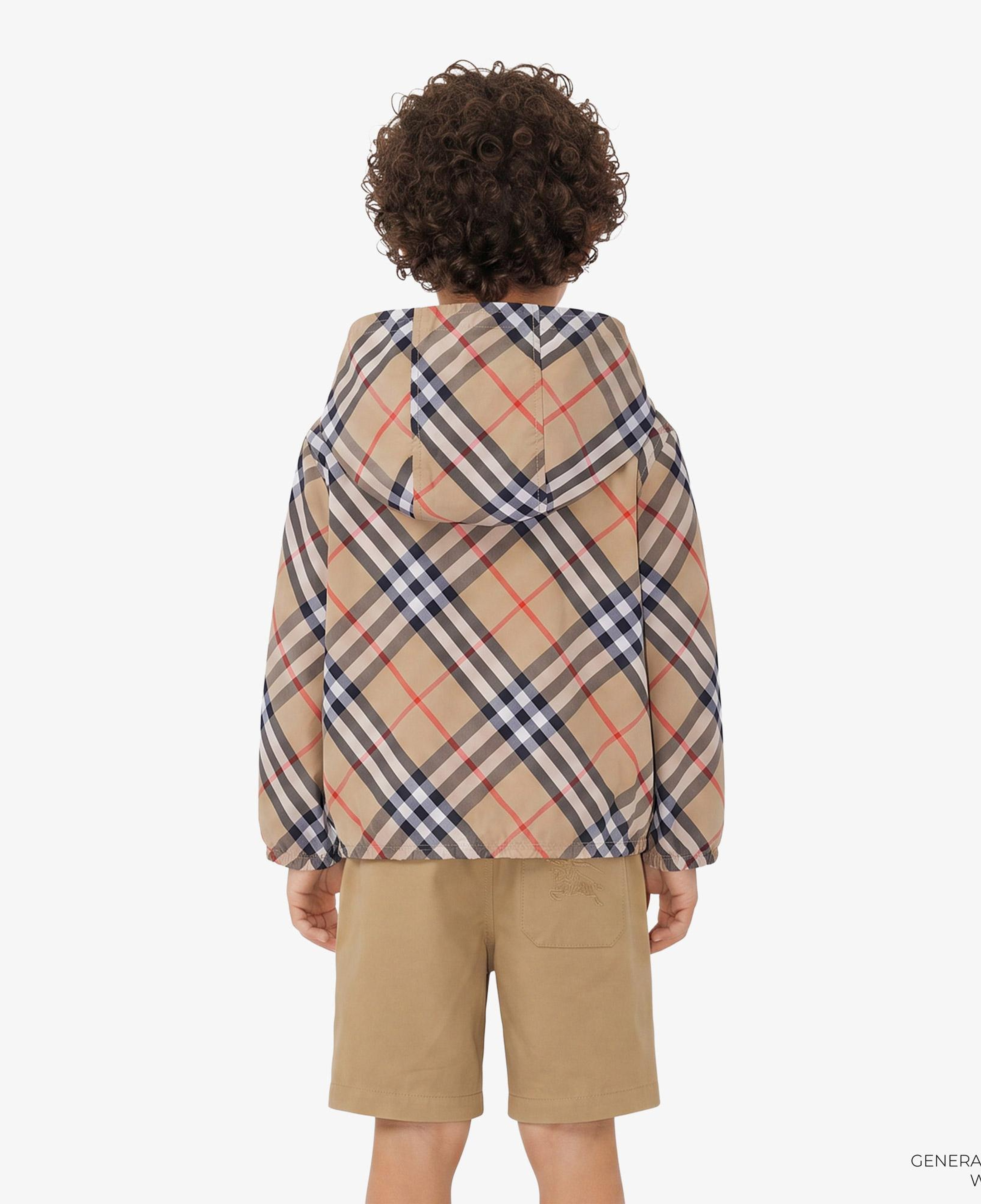 Burberry Reversible Check Pamuk Karışımlı Çocuk Bej Ceket