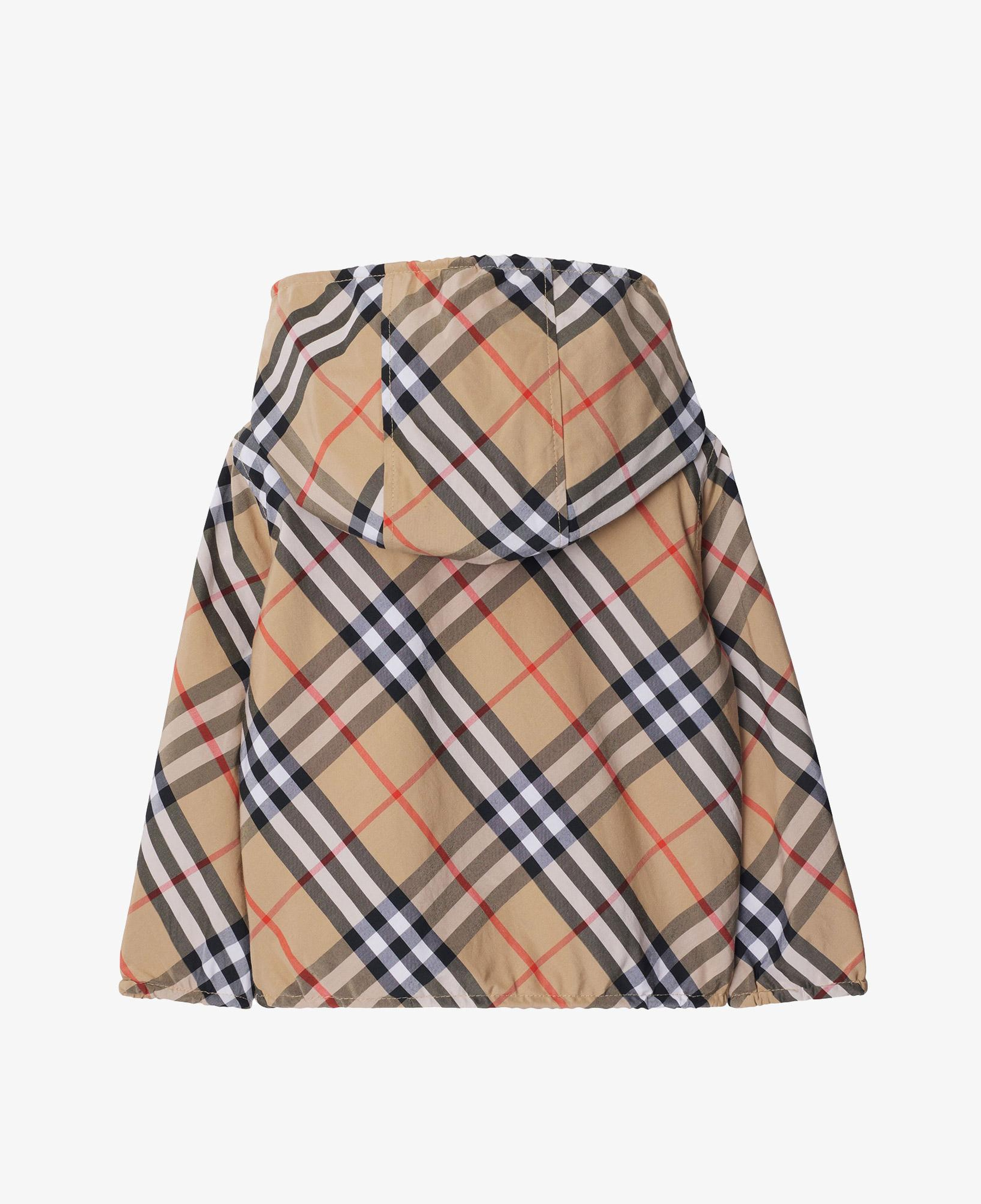 Burberry Reversible Check Pamuk Karışımlı Çocuk Bej Ceket