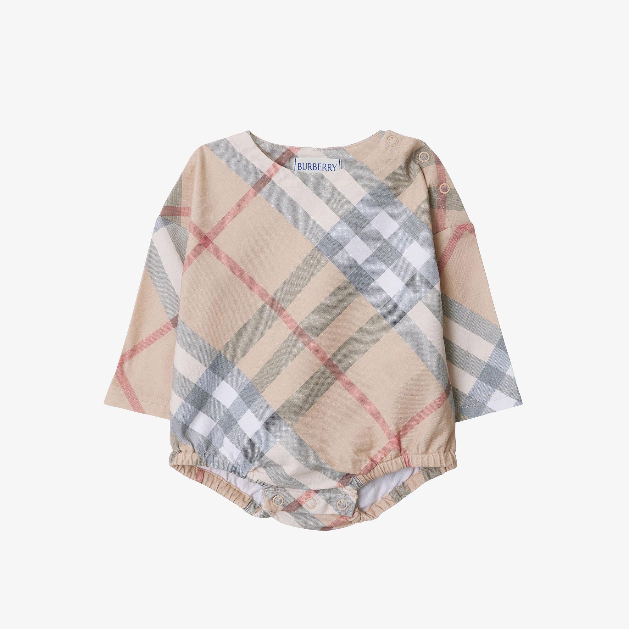 Burberry Dolby Ps Set Cotton Two-Piece Çocuk Bej Bebek Takımı