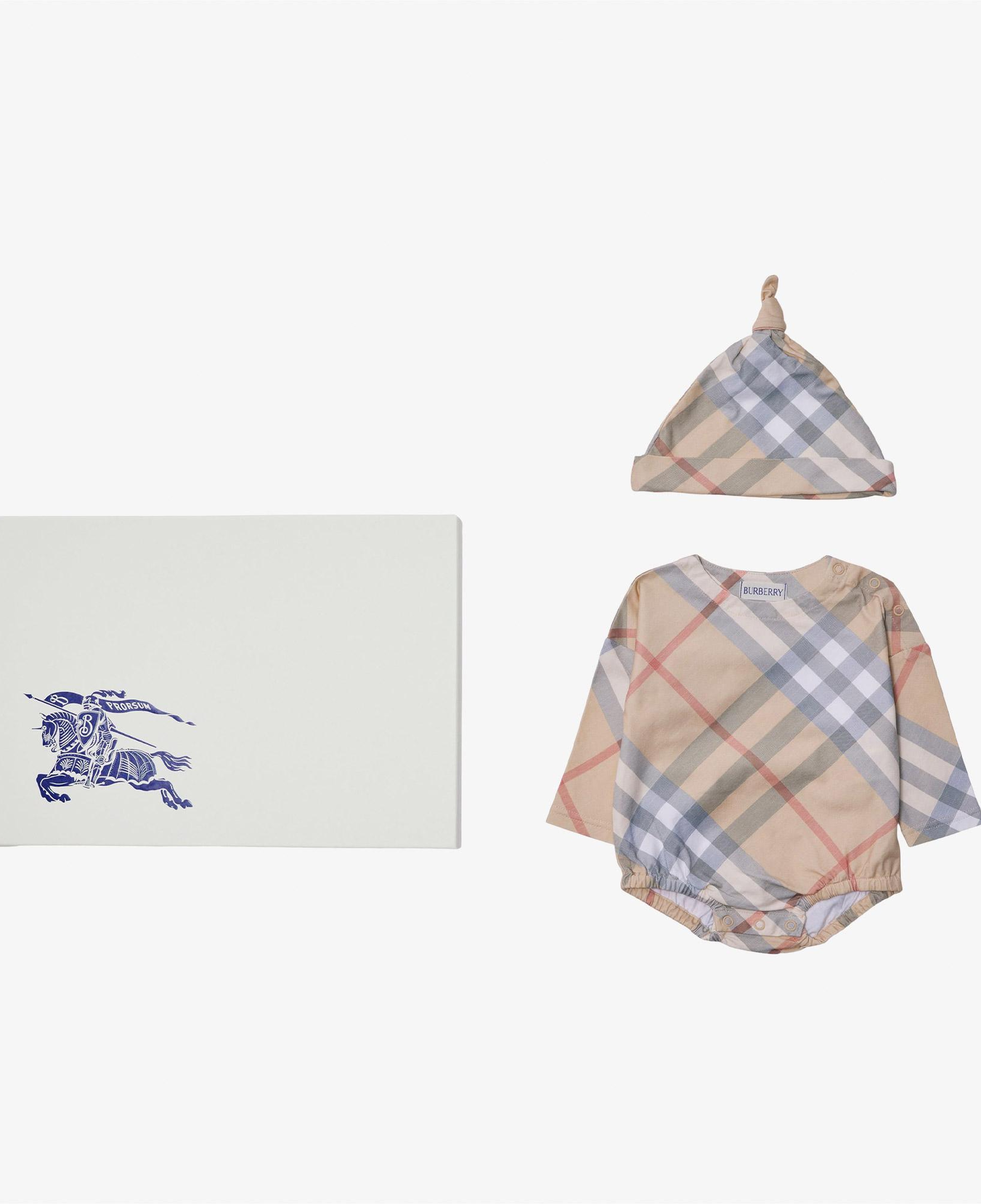 Burberry Dolby Ps Set Cotton Two-Piece Çocuk Bej Bebek Takımı