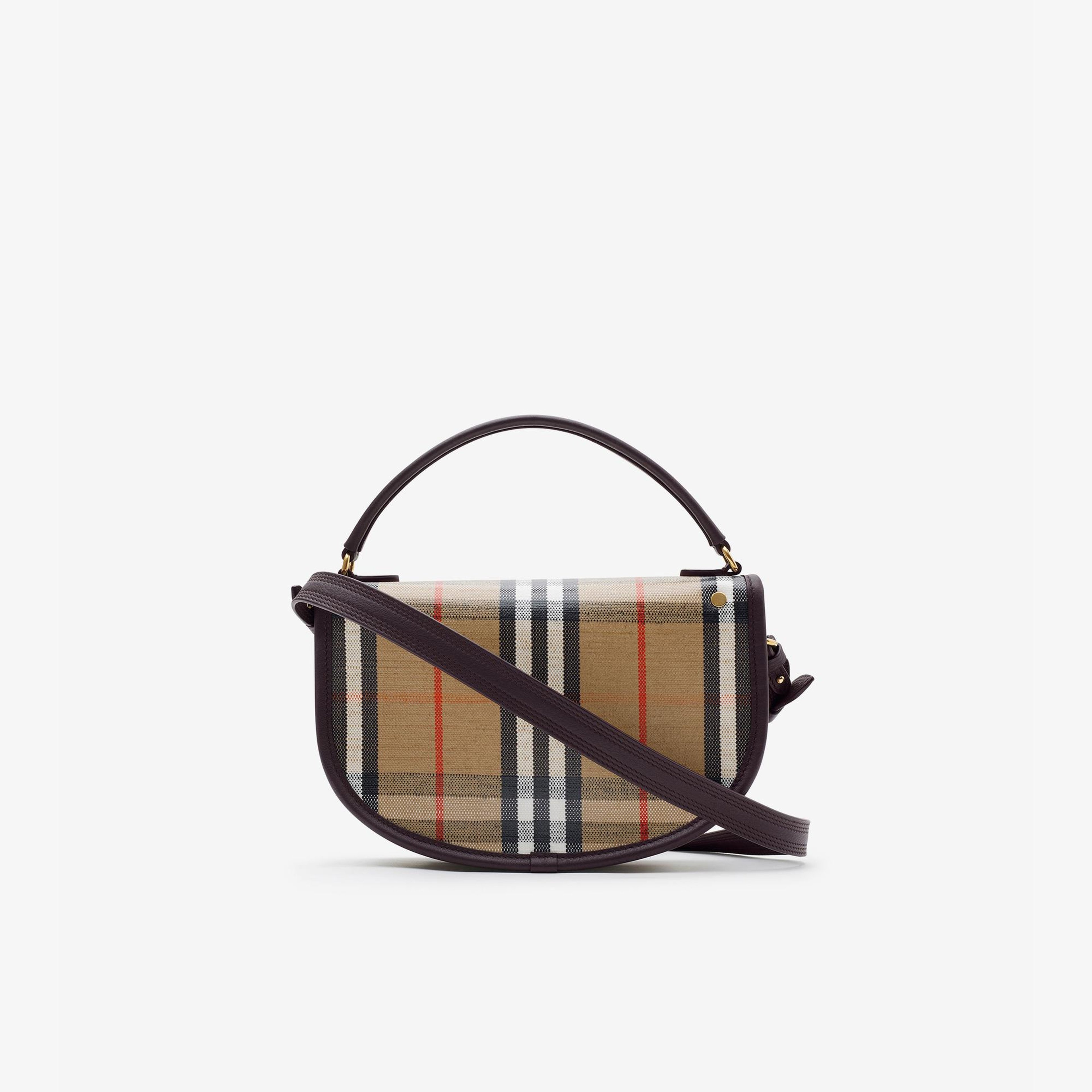 Burberry Highlands Crossbody Kadın Bej Keten Çapraz Çanta