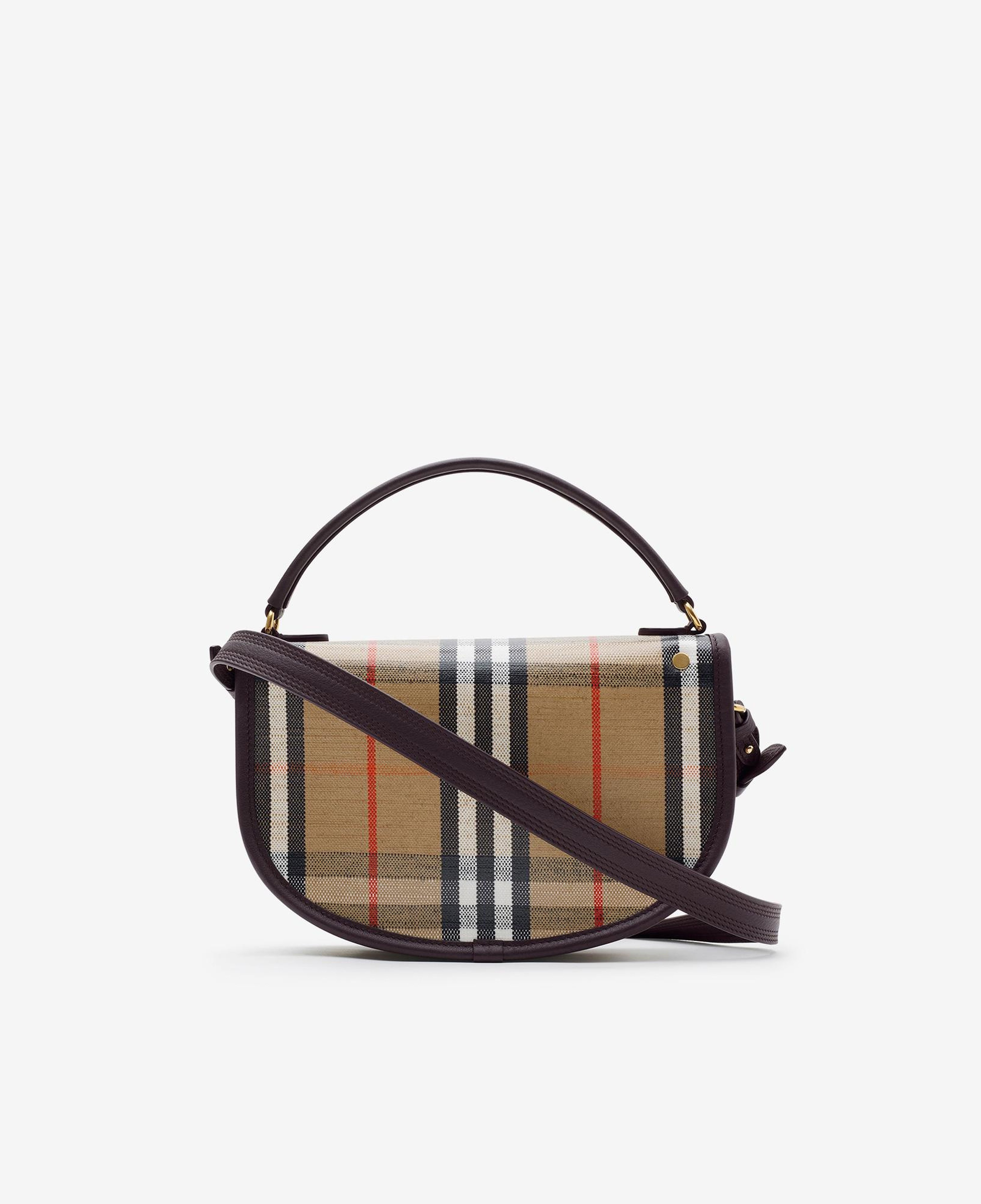 Burberry Highlands Crossbody Kadın Bej Keten Çapraz Çanta