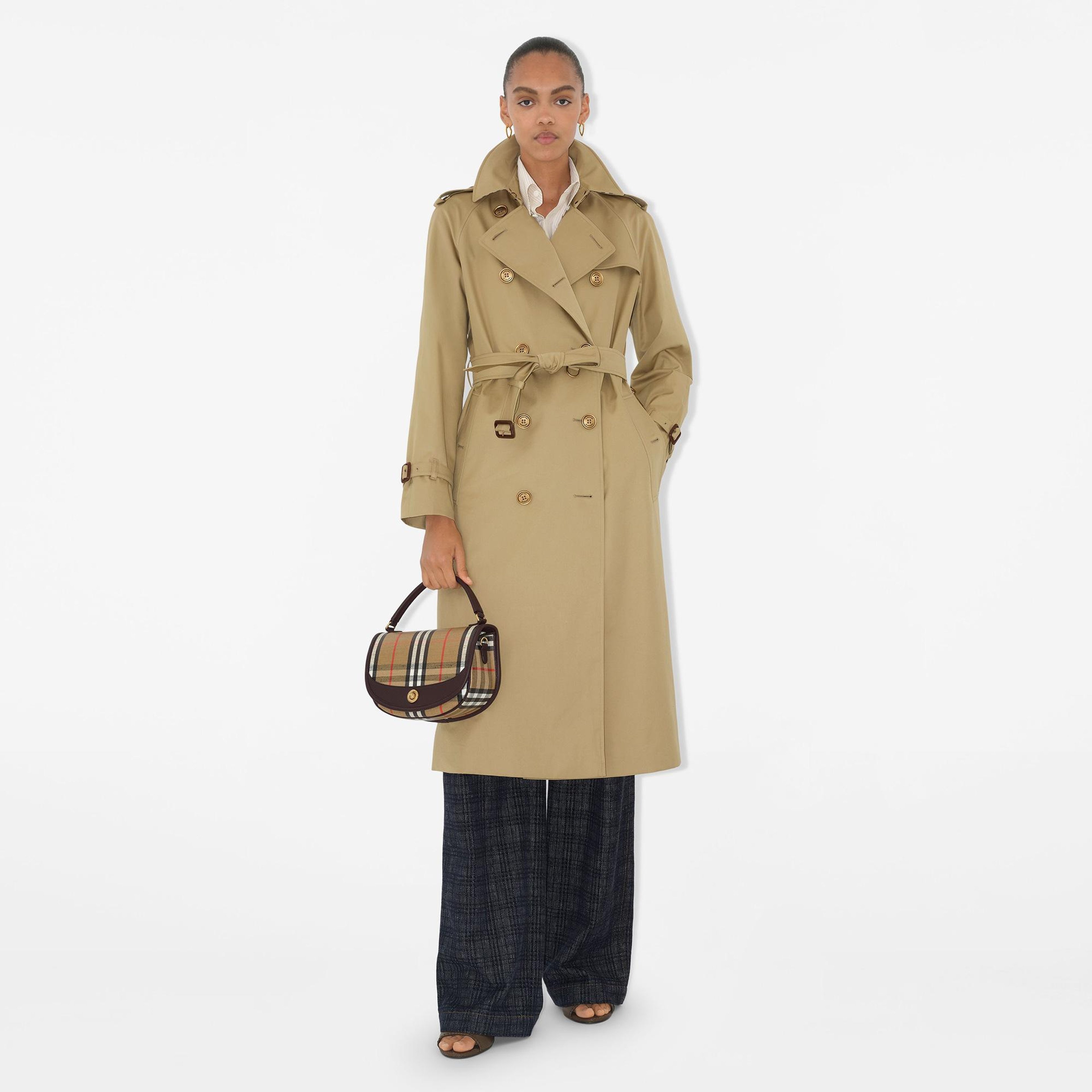 Burberry Highlands Crossbody Kadın Bej Keten Çapraz Çanta