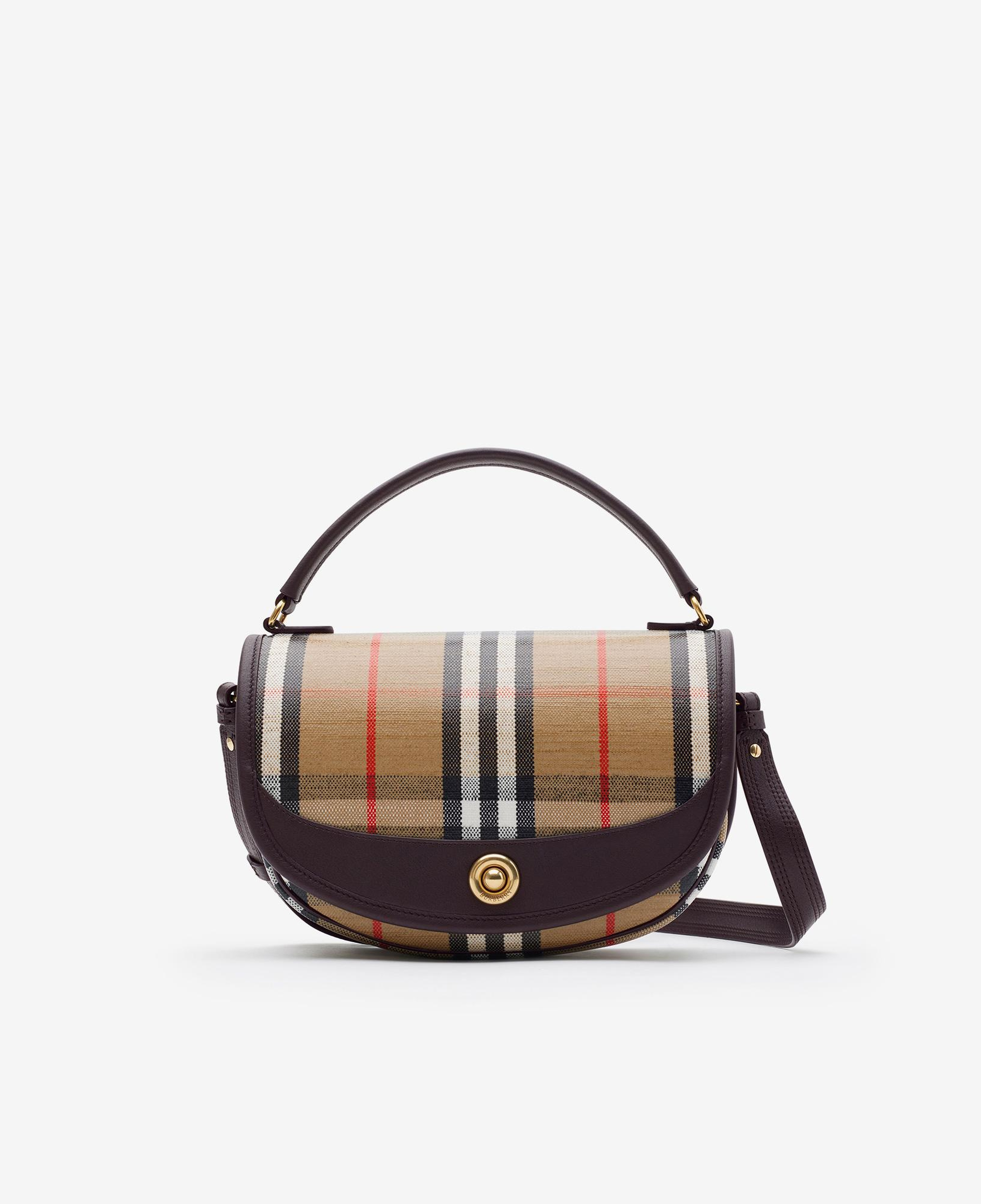 Burberry Highlands Crossbody Kadın Bej Keten Çapraz Çanta