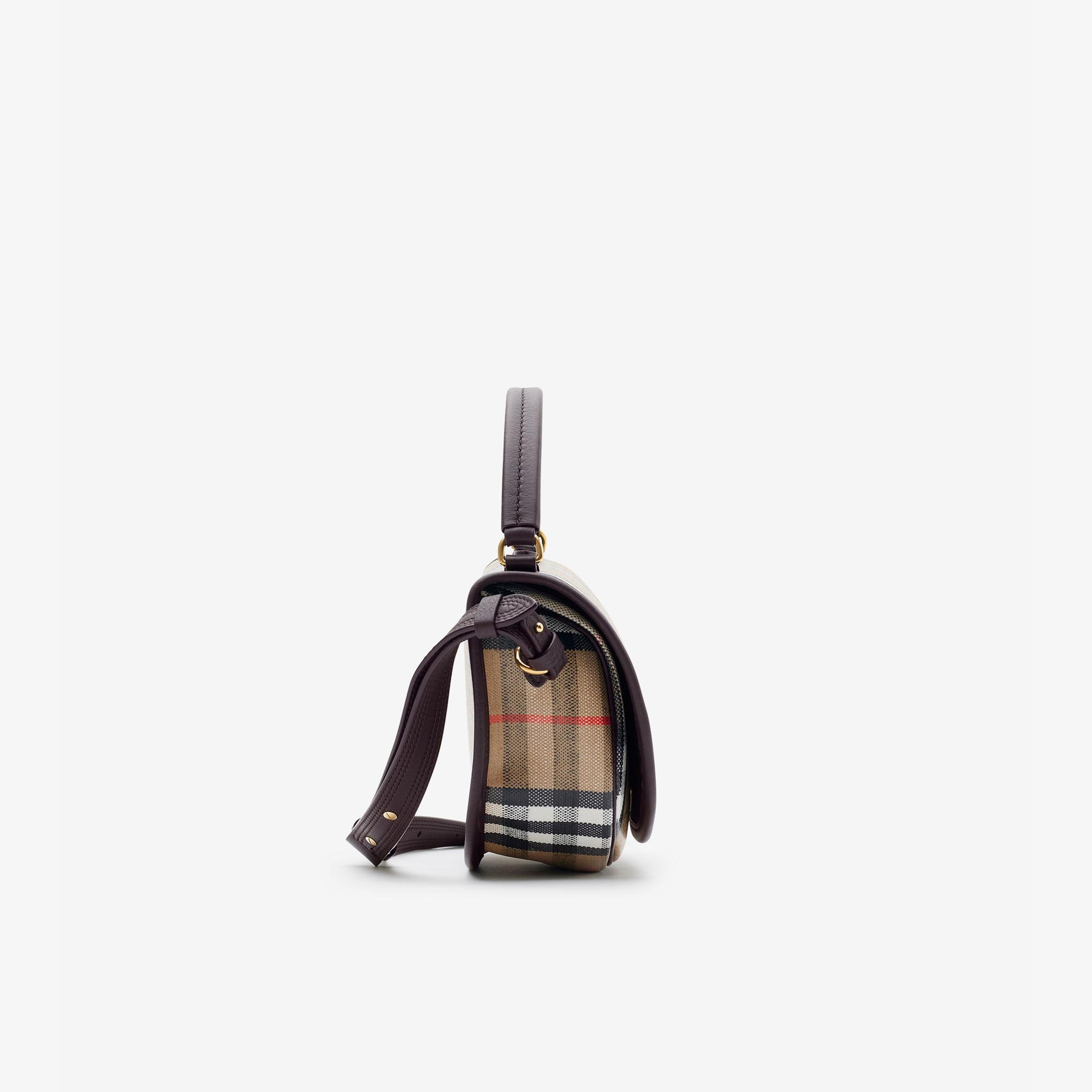 Burberry Highlands Crossbody Kadın Bej Keten Çapraz Çanta