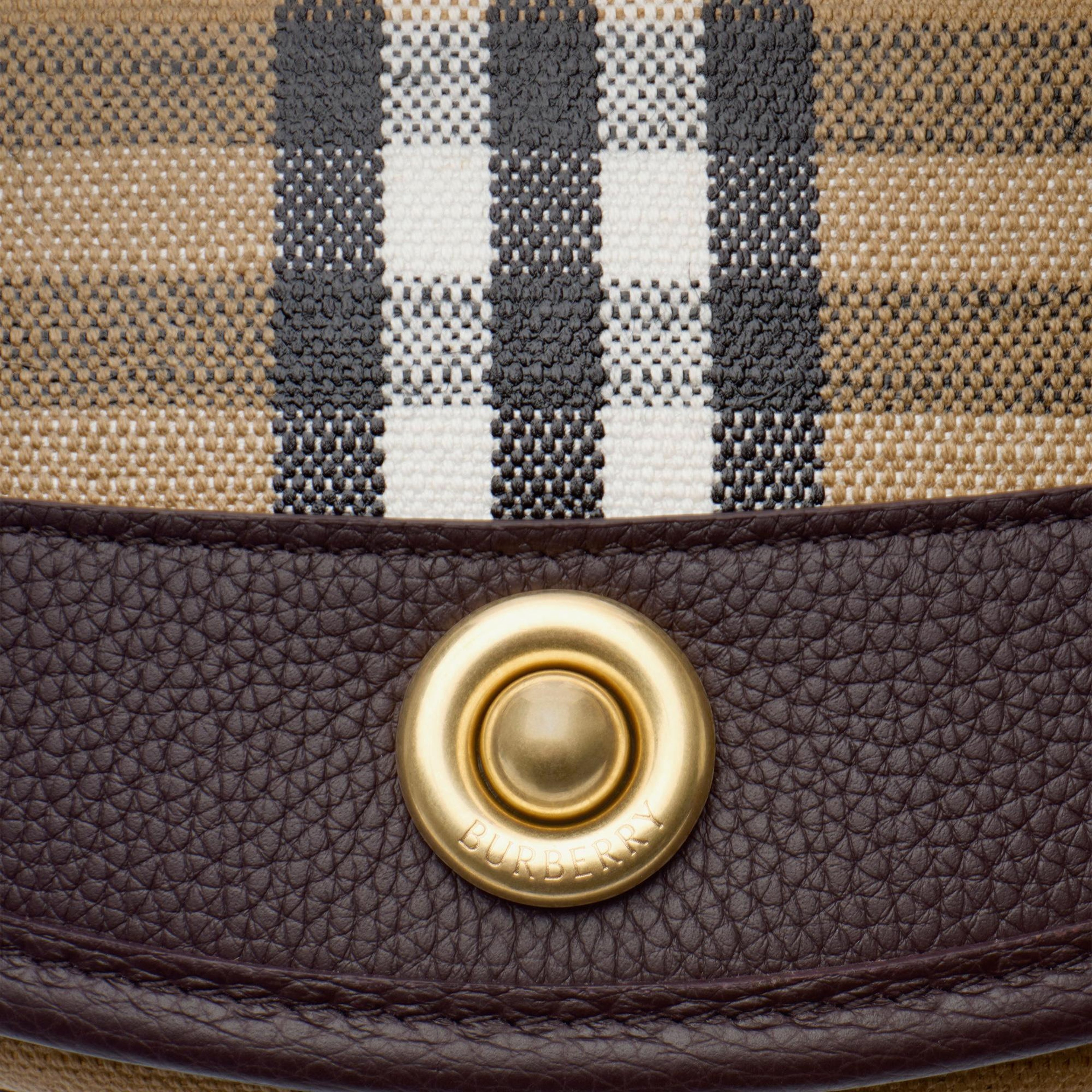 Burberry Highlands Crossbody Kadın Bej Keten Çapraz Çanta