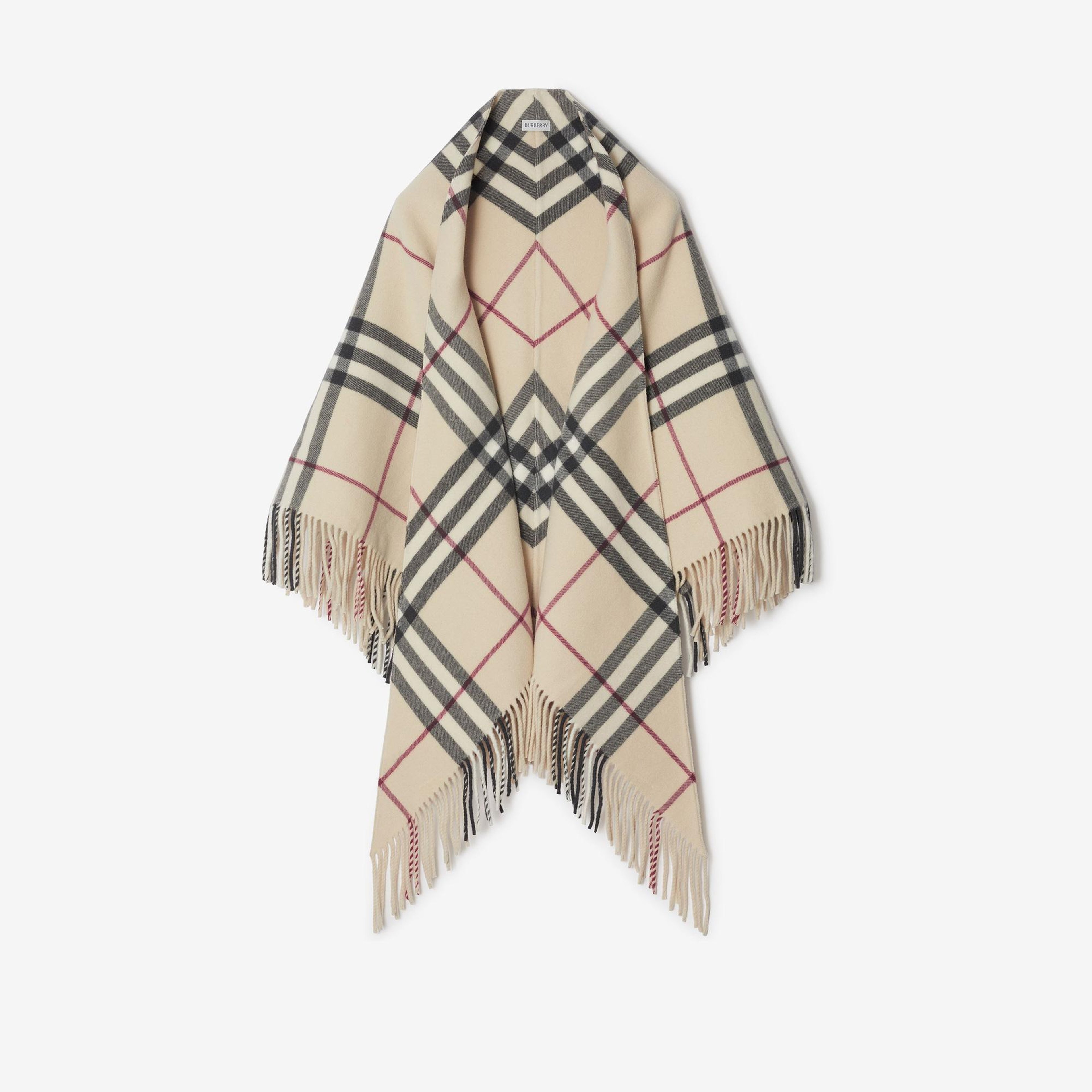 Burberry Gnt Wool Kadın Krem Panço