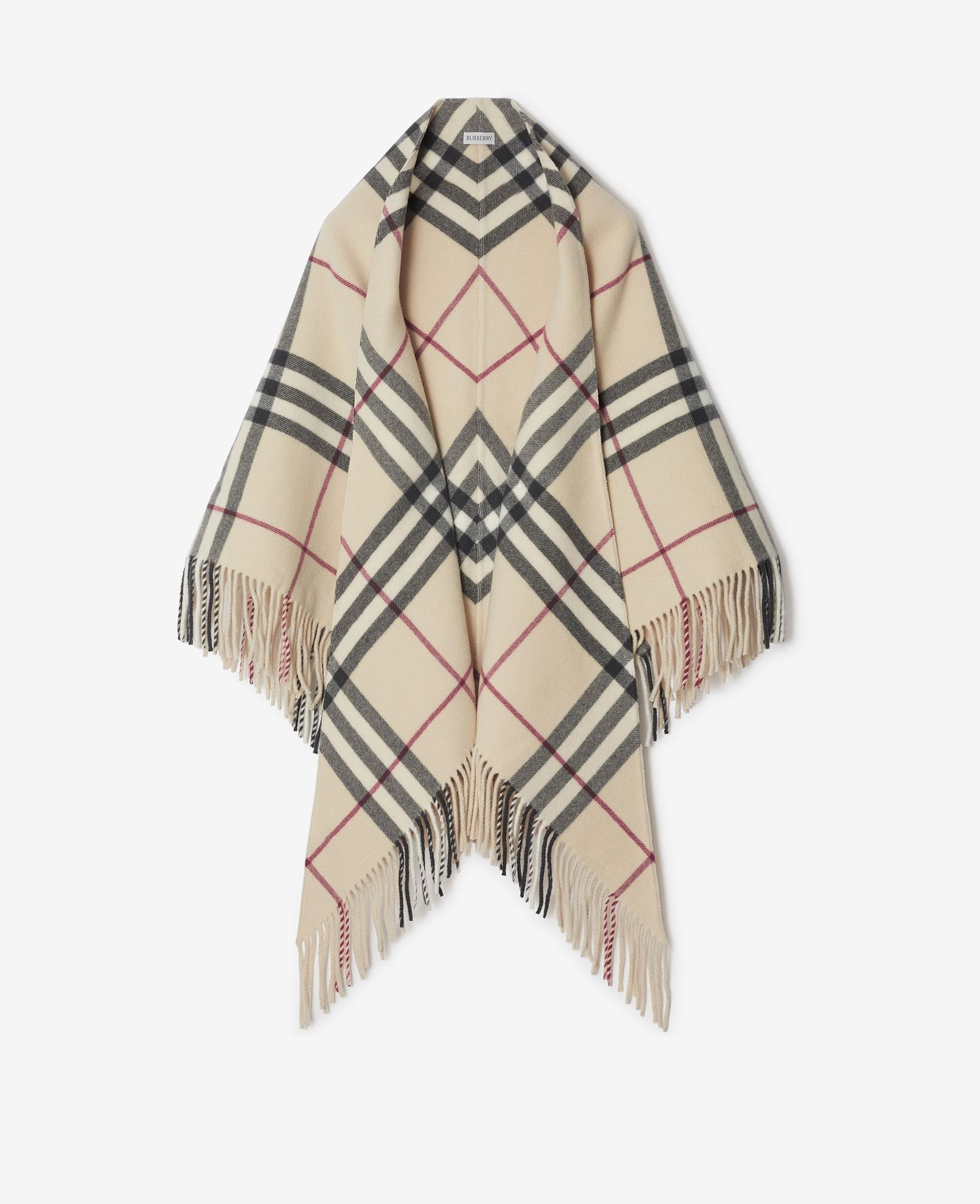 Burberry Gnt Wool Kadın Krem Panço