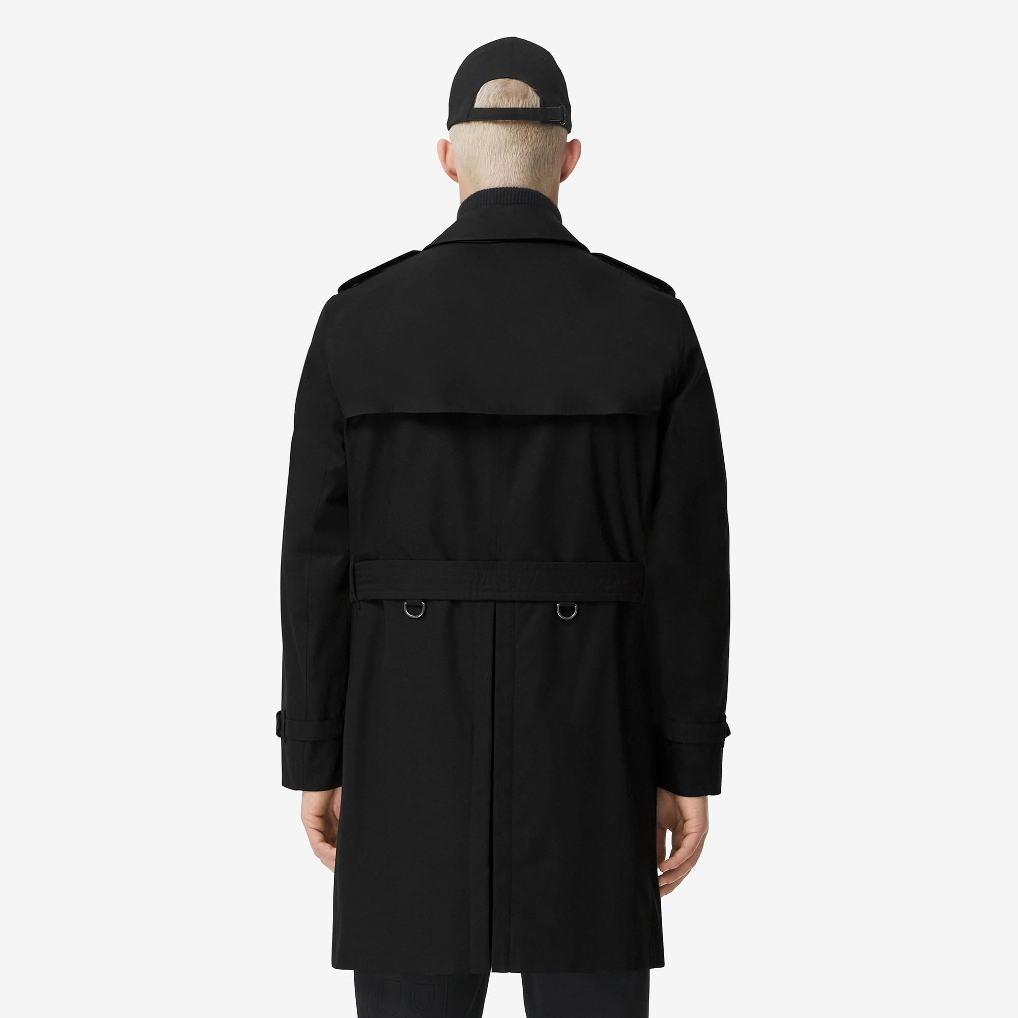 Burberry The Mid-Length Chelsea Heritage Erkek Siyah Trençkot
