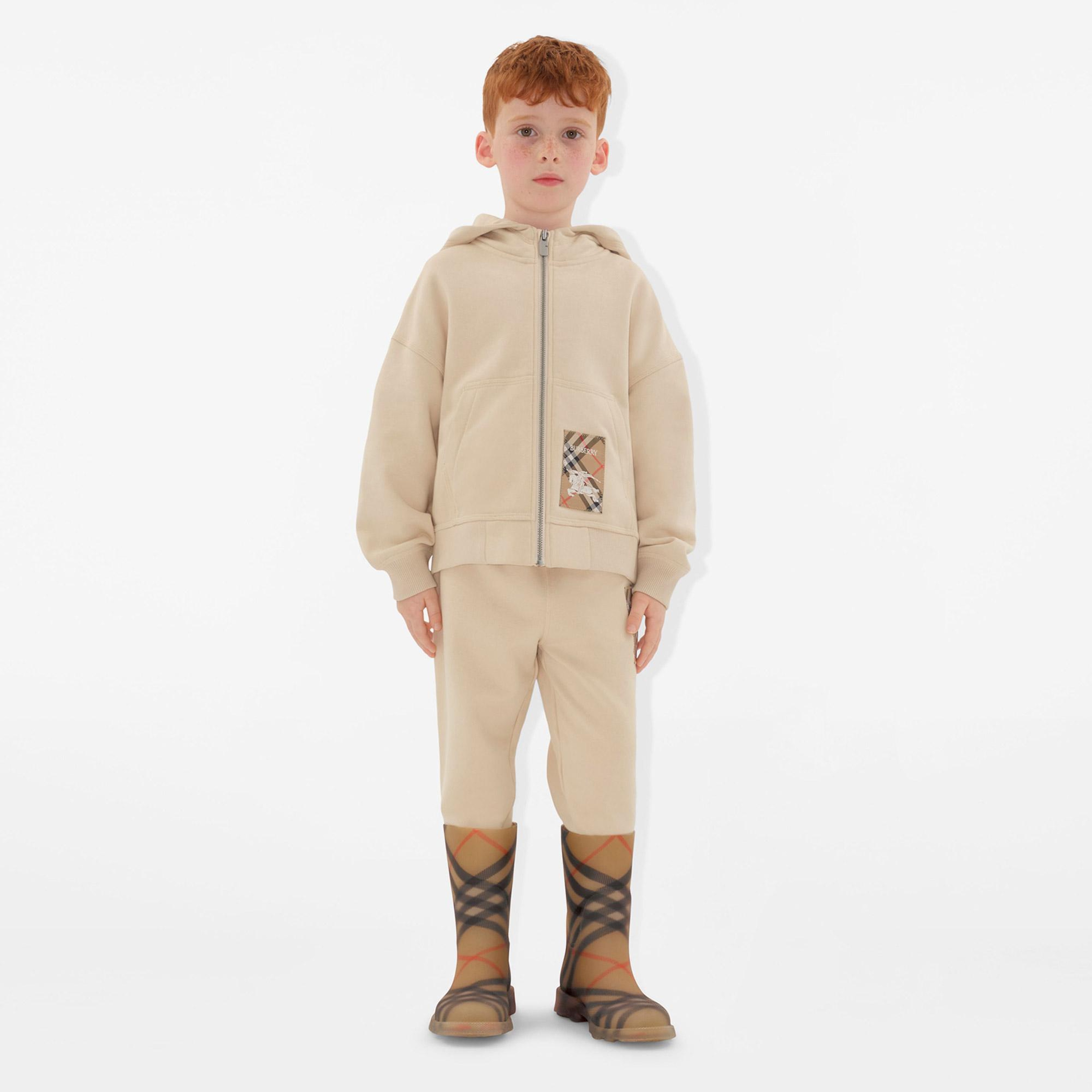 Burberry Sami Label Cotton Zip Çocuk Krem Hoodie