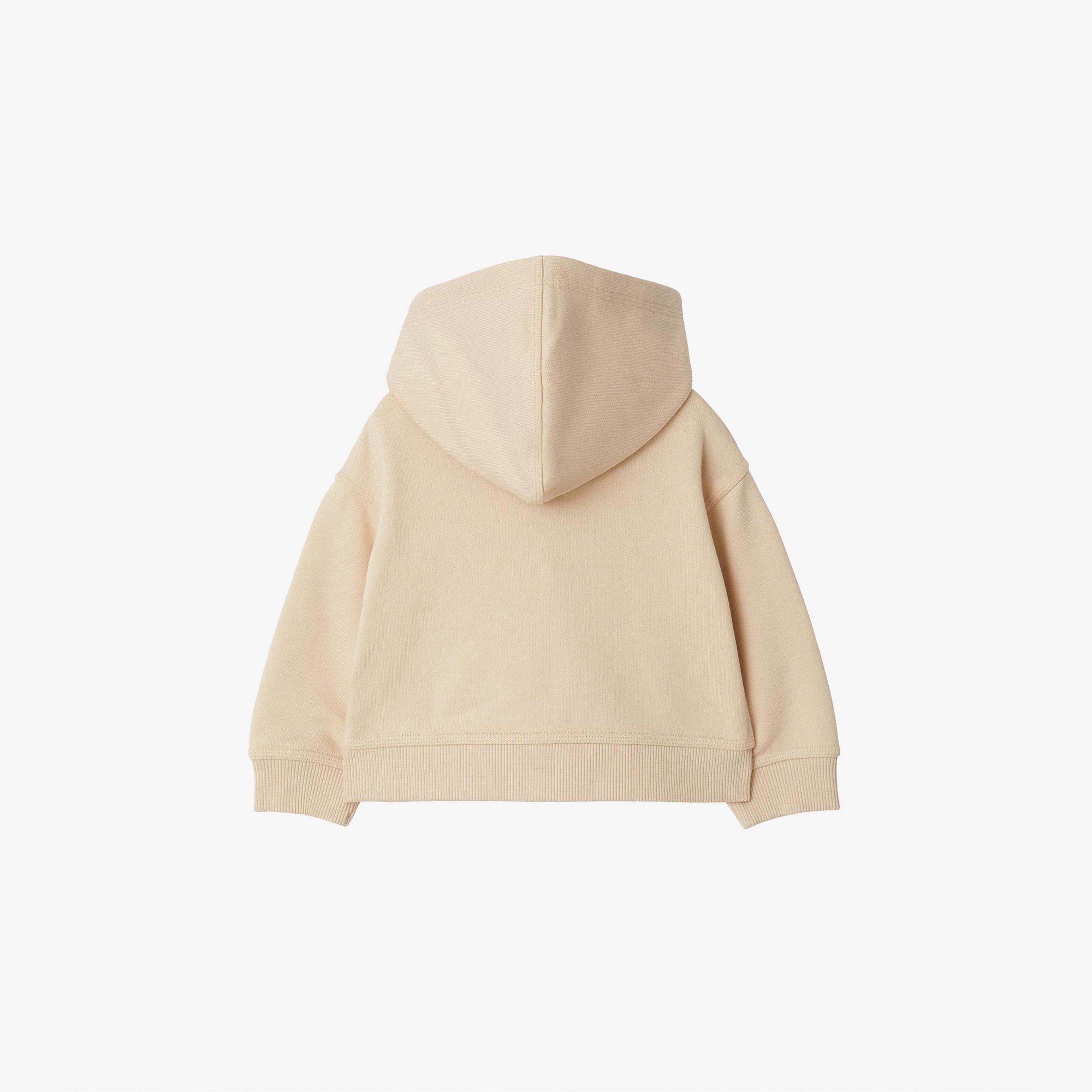 Burberry Sami Label Cotton Zip Çocuk Krem Hoodie