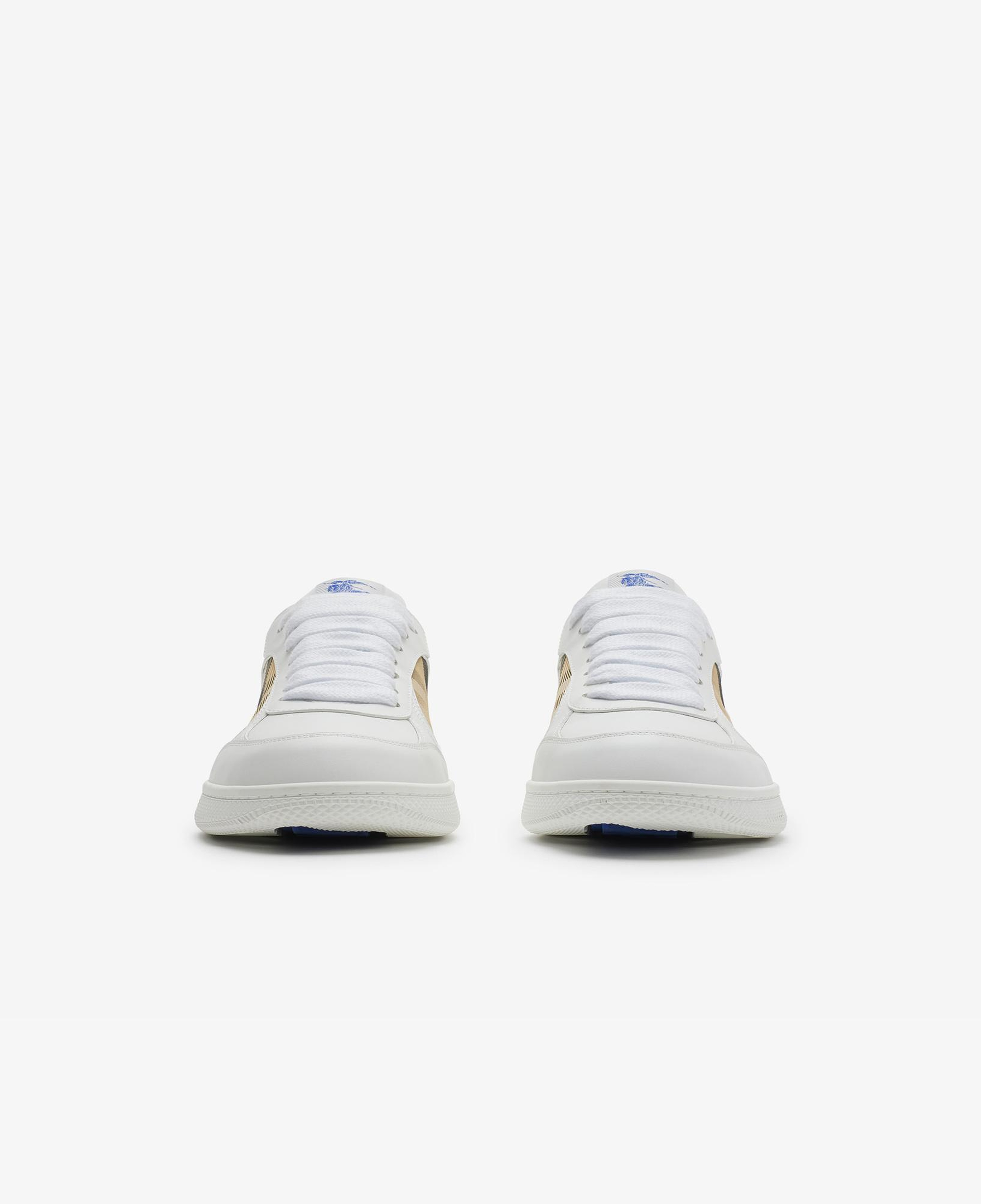 Burberry Mix Leather And Terrace Erkek Beyaz Sneaker