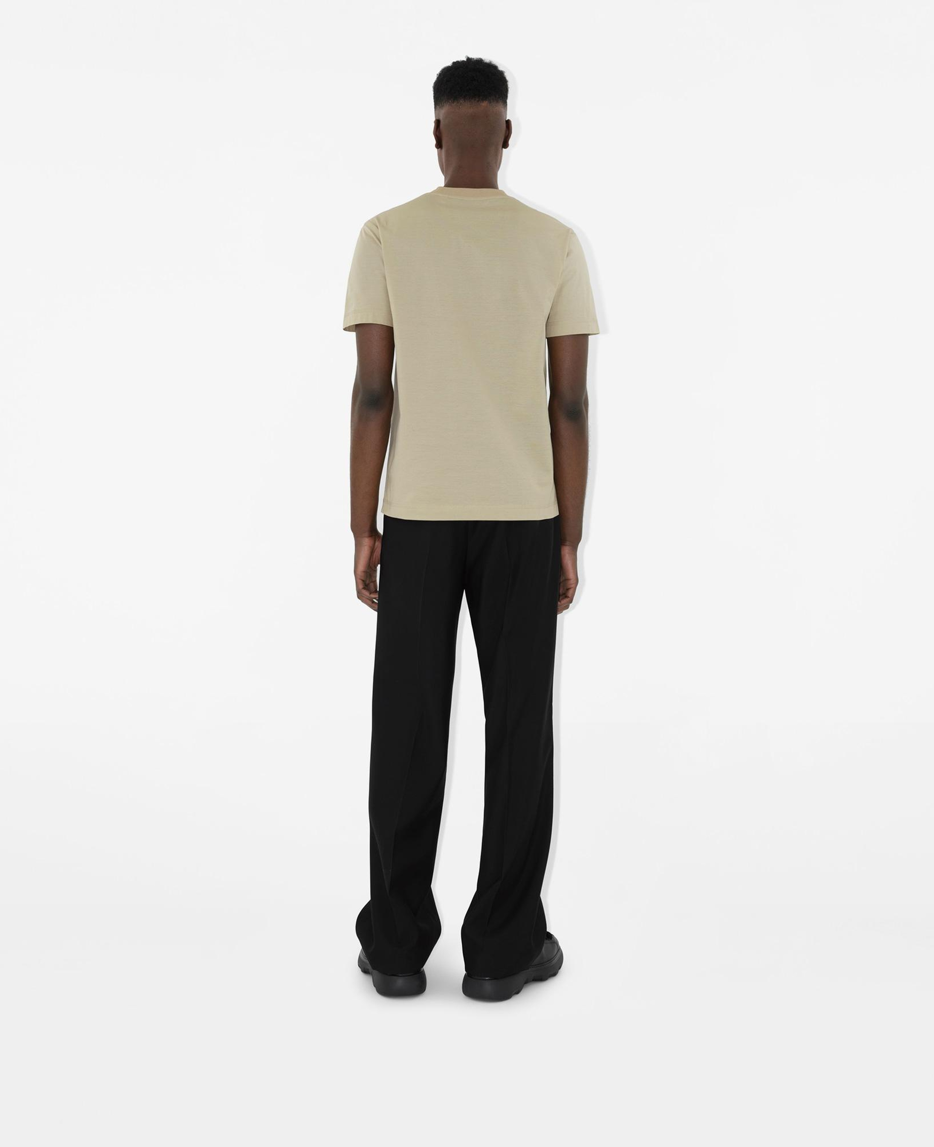 Burberry Pamuklu Erkek Krem Rengi T-Shirt