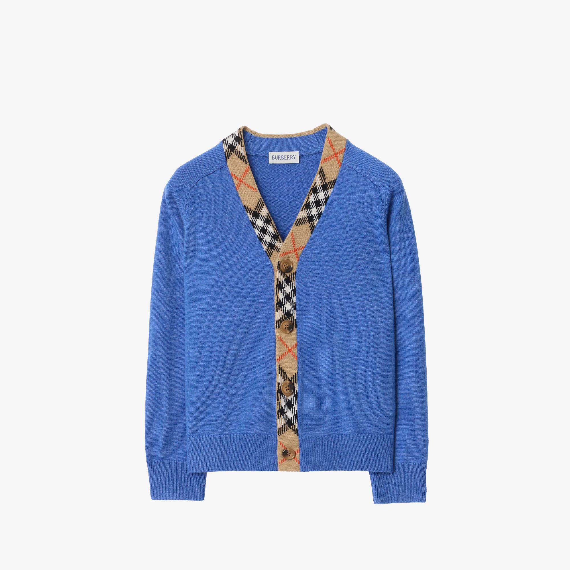 Burberry Lavenham Çocuk Mavi Hırka
