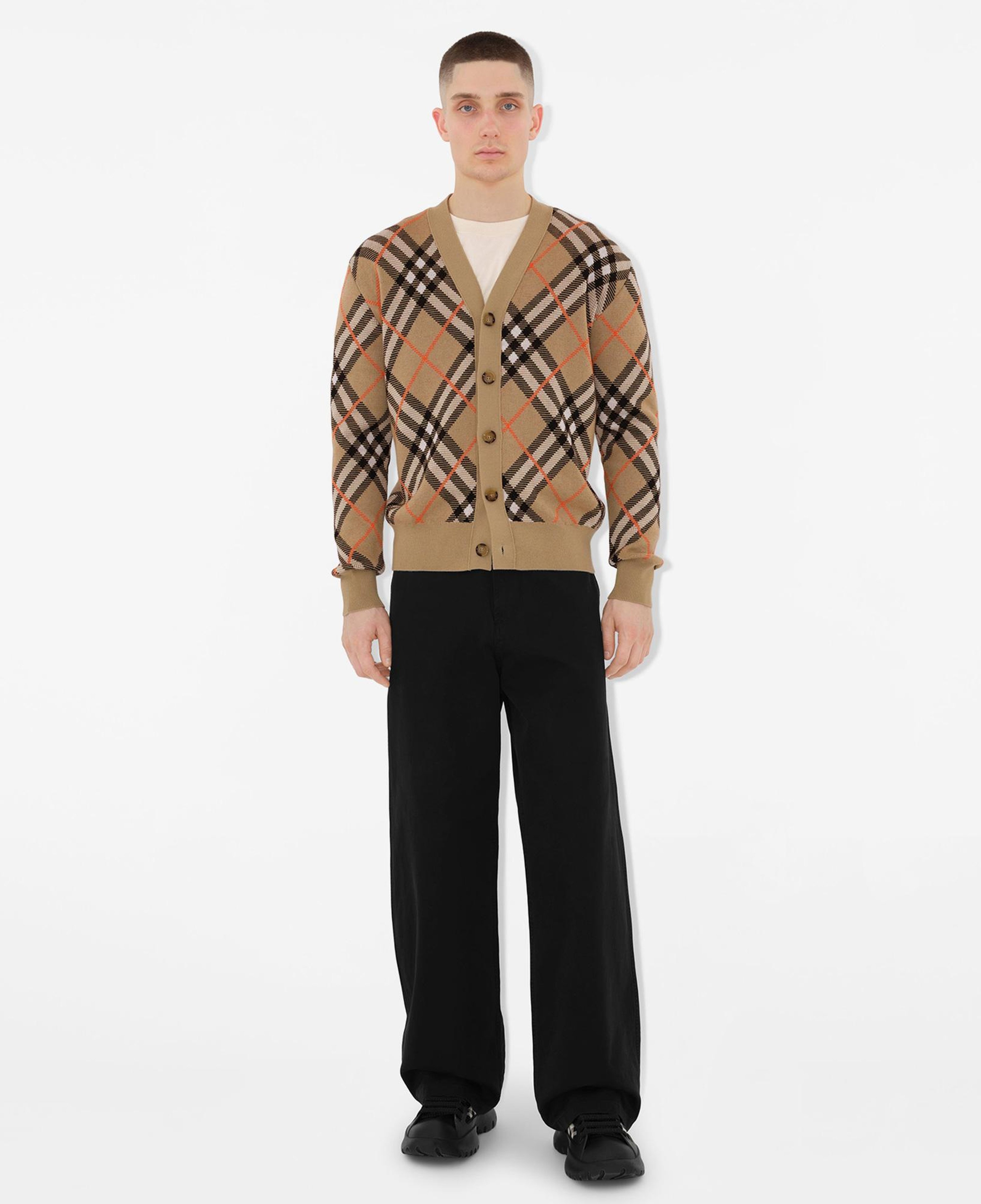Burberry Check Kareli Yün Karışımlı Erkek Bej Hırka