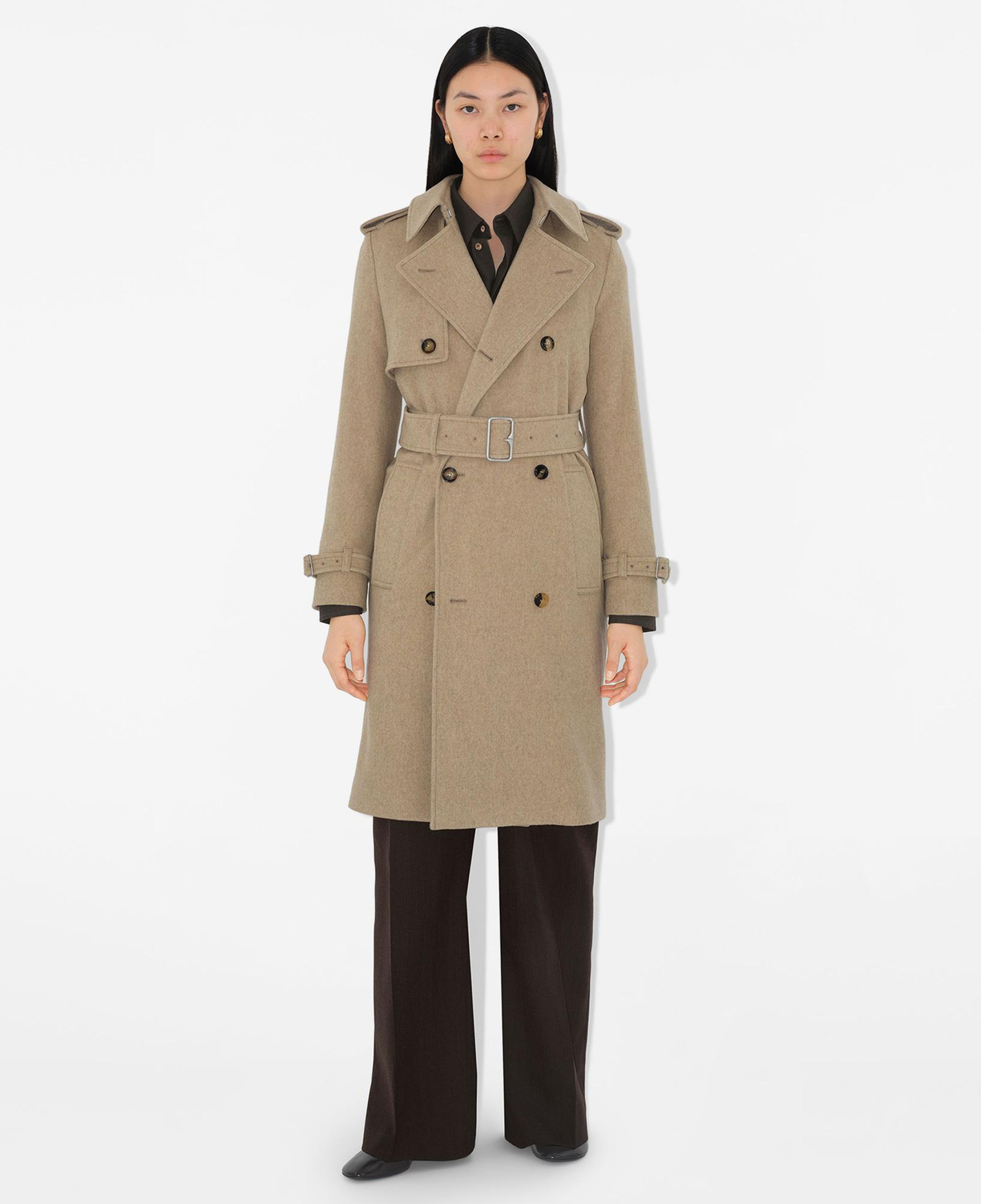 Burberry Kaşmir Trench Kadın Bej Trençkot