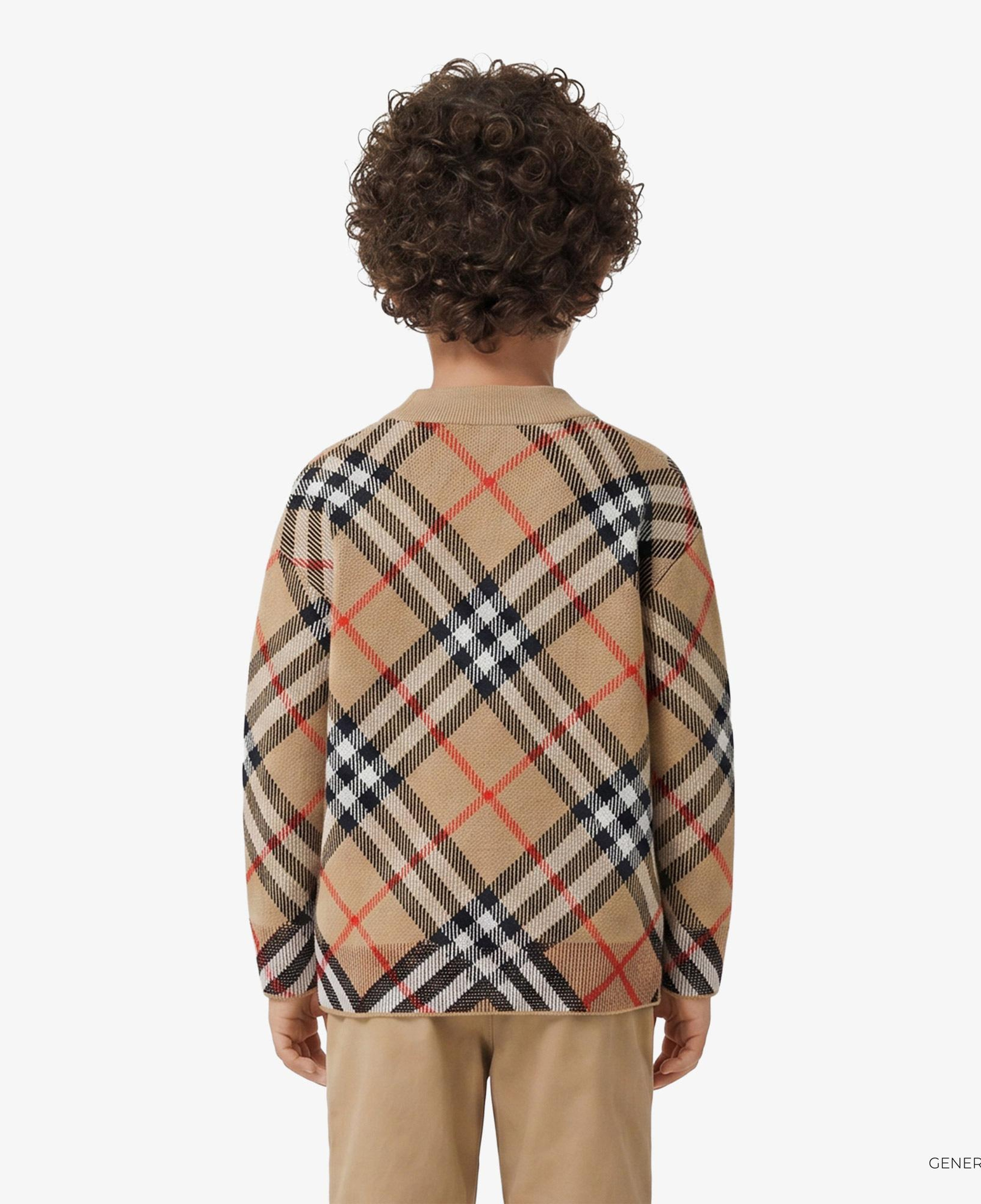 Burberry Graham Wool Cardigan Çocuk Bej Hırka