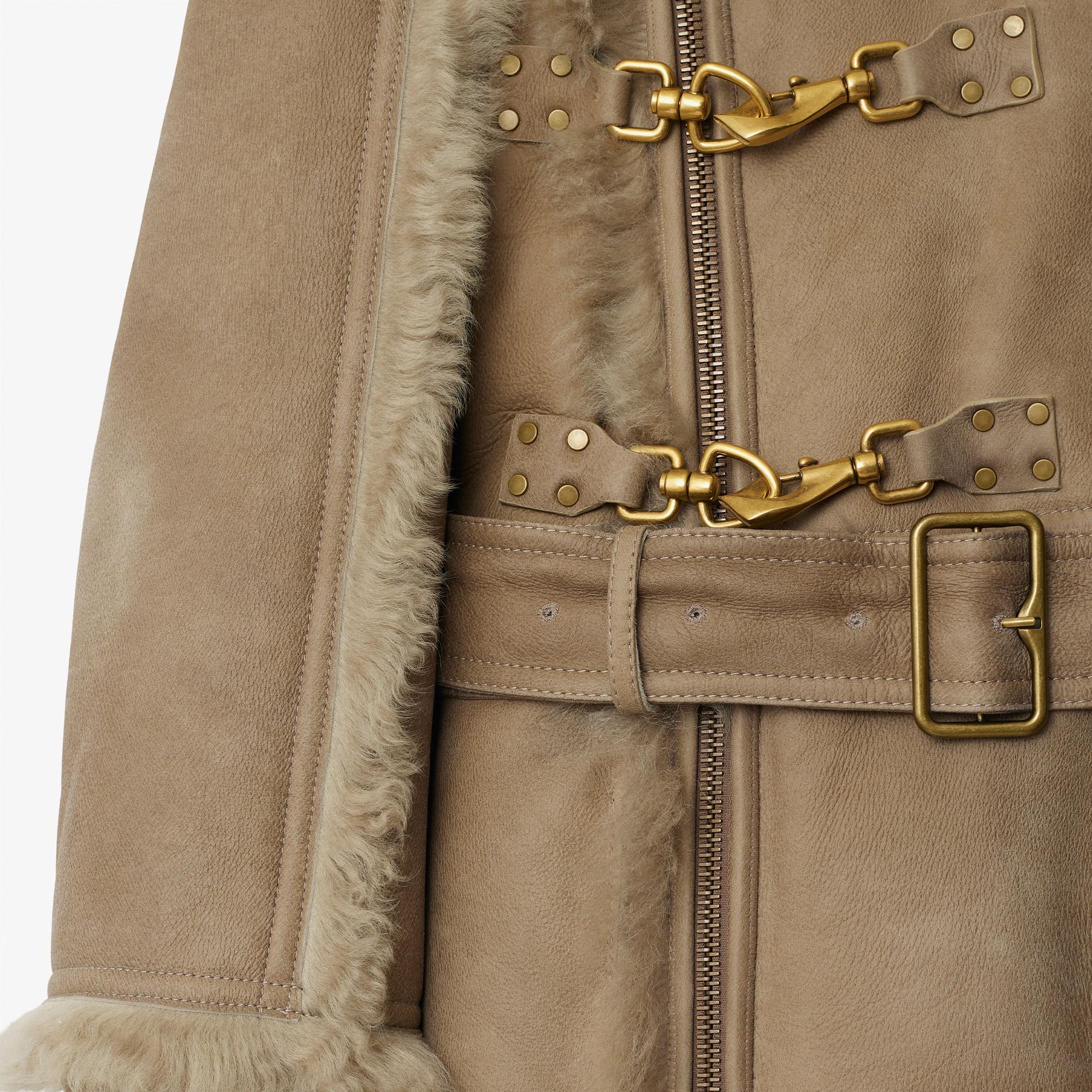 Burberry Shearling Kadın Bej Mont