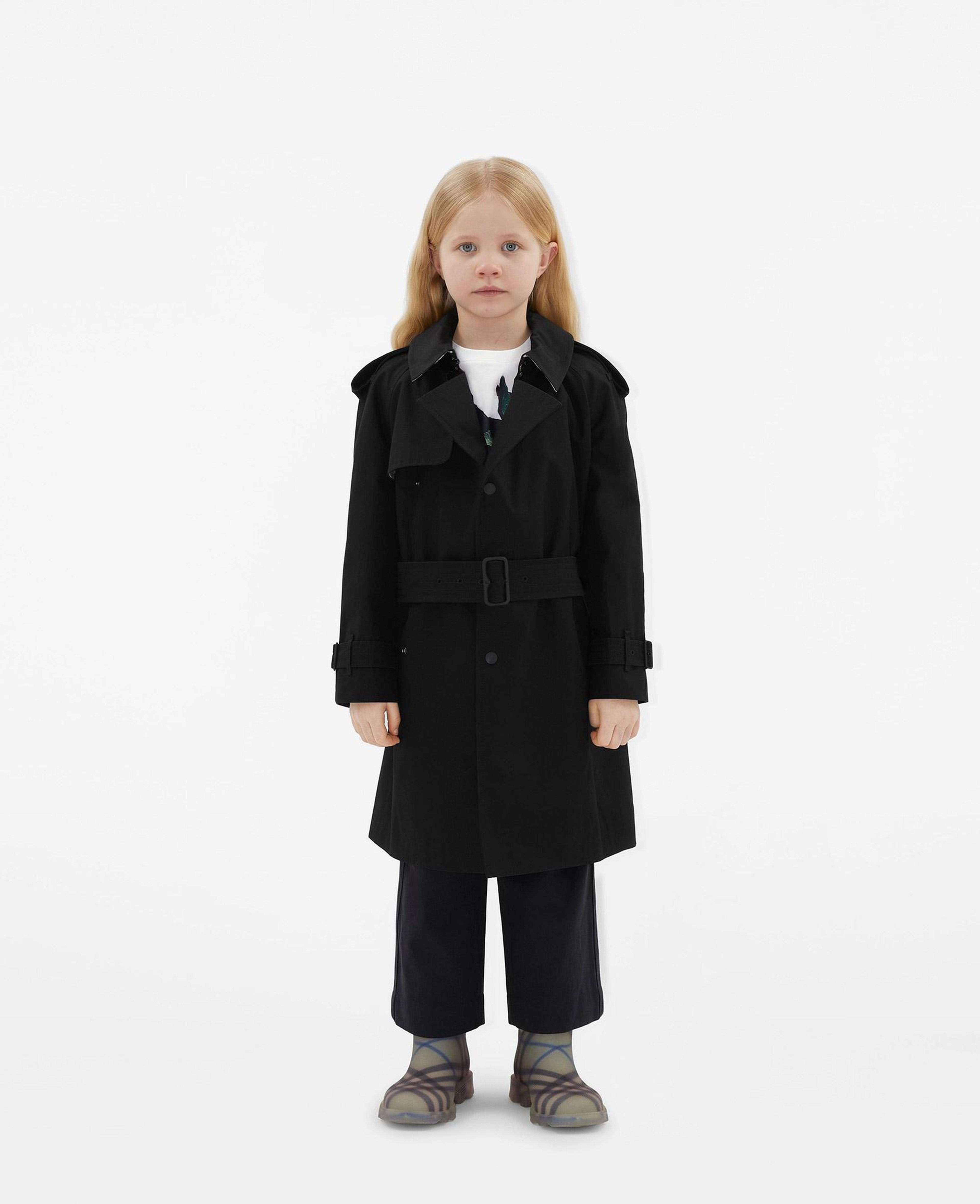 Burberry Gabardine Çocuk Siyah Trençkot