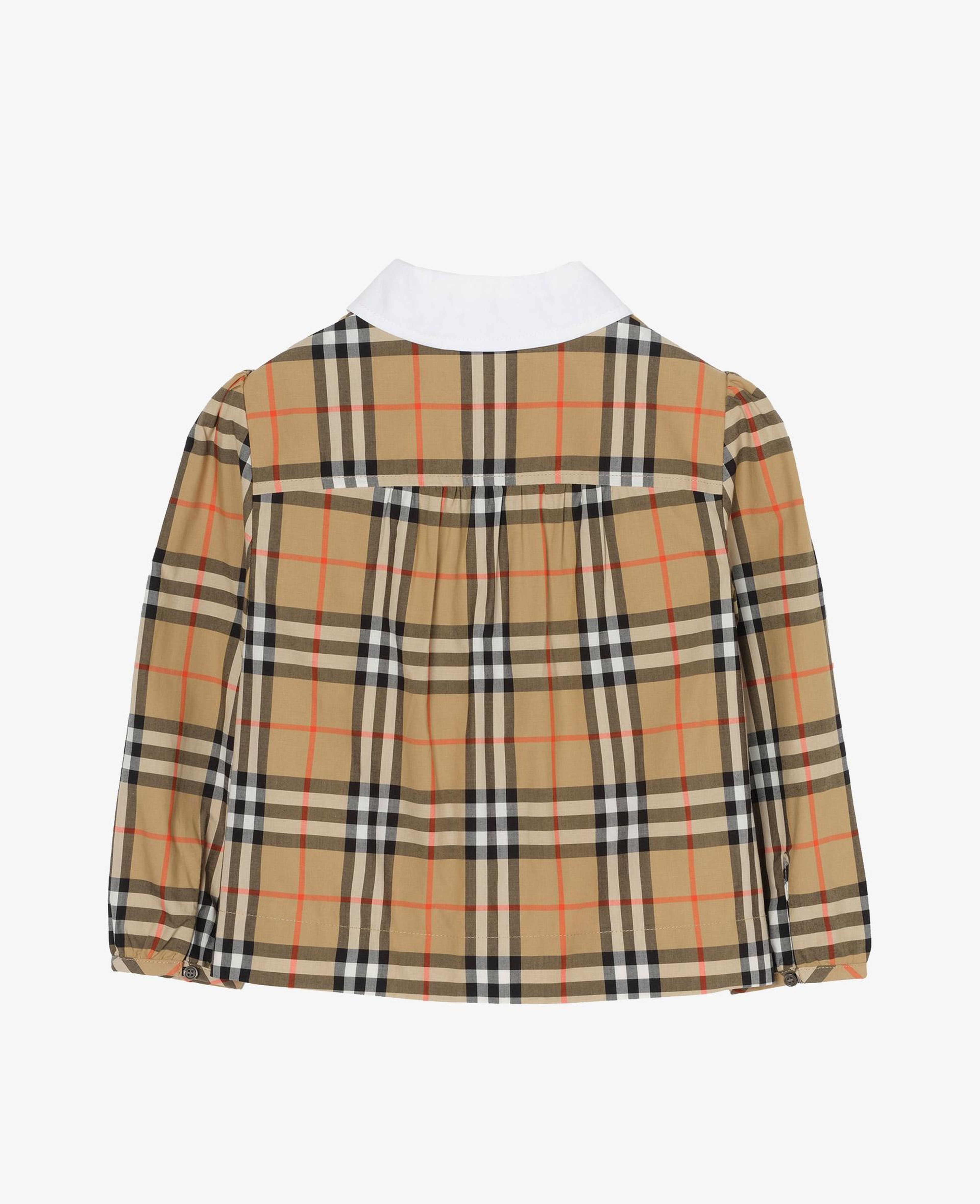 Burberry Cora Check Çocuk Bej Gömlek