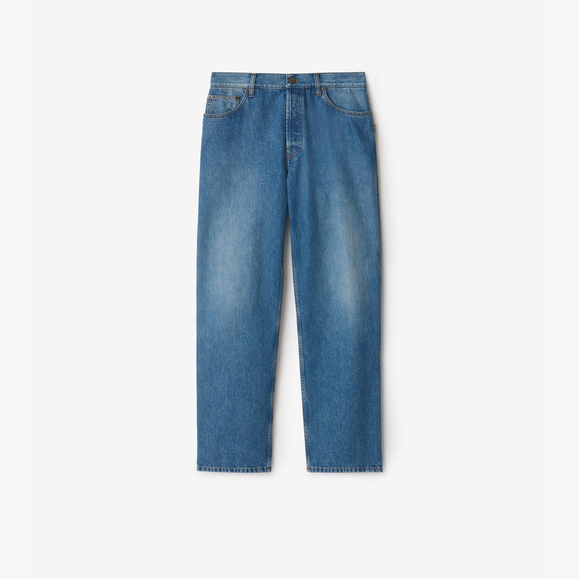 Burberry Erkek Mavi Pantolon