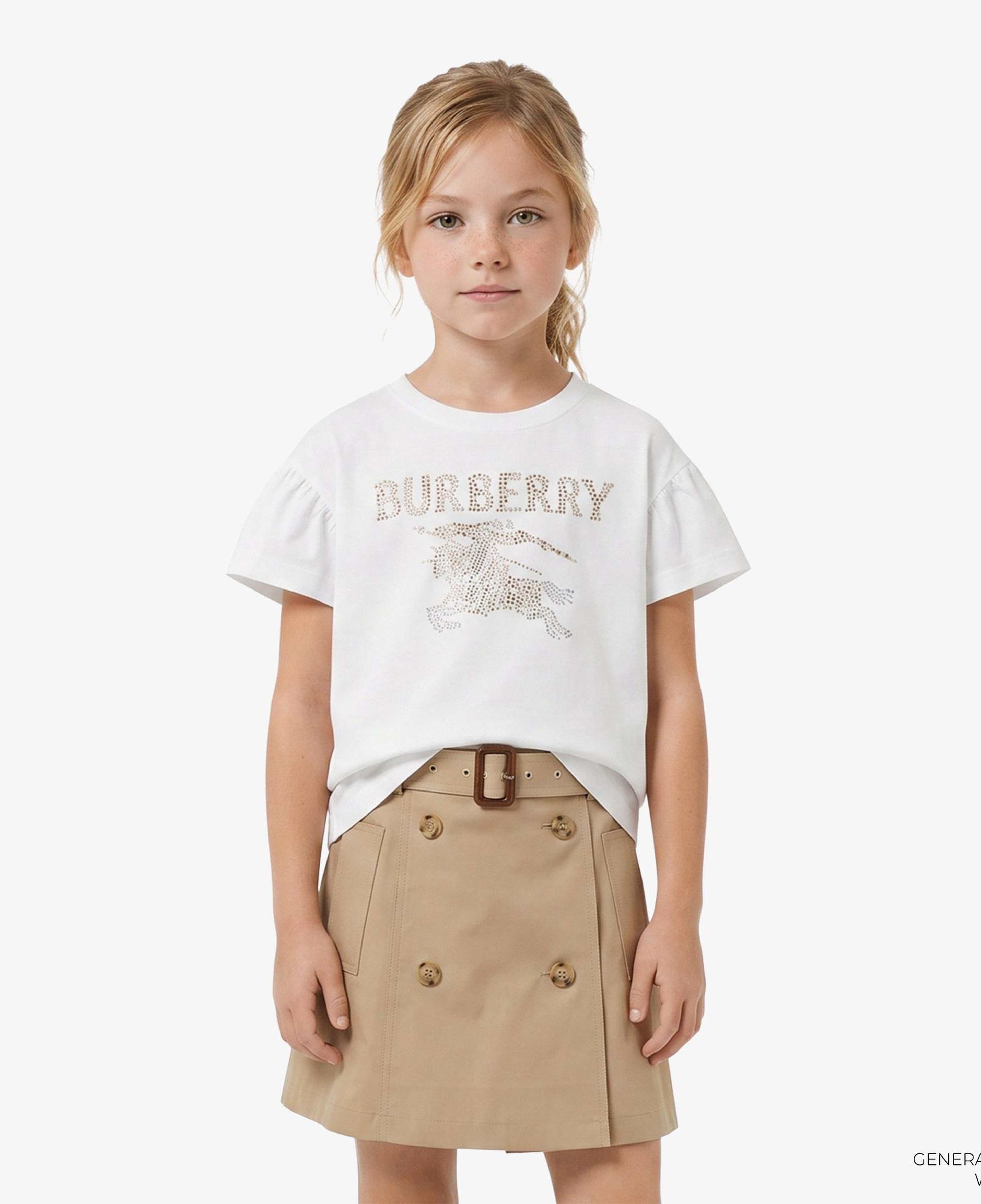 Burberry Roxy Crystal Çocuk Beyaz T-Shirt