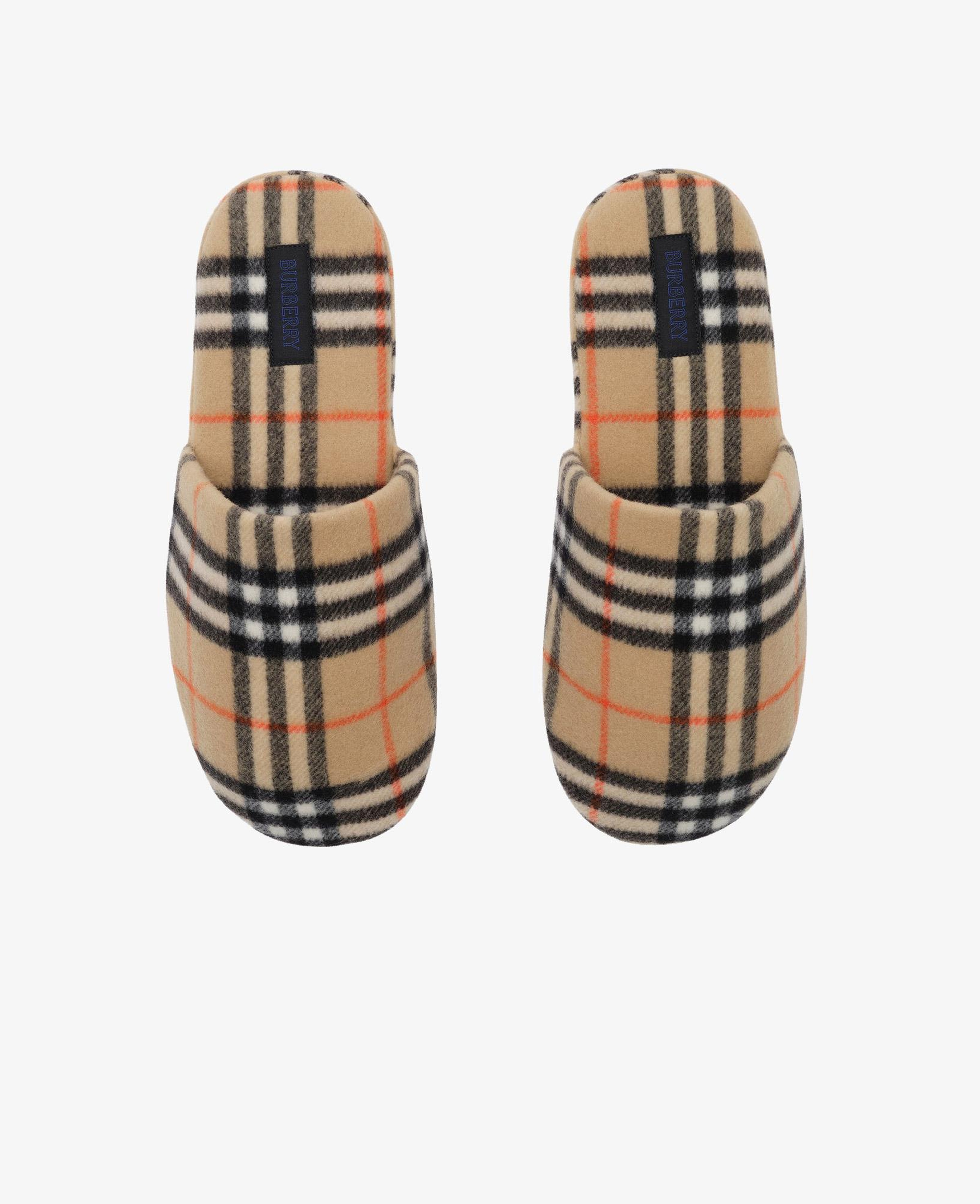 Burberry Quılt Check Erkek Bej Terlik