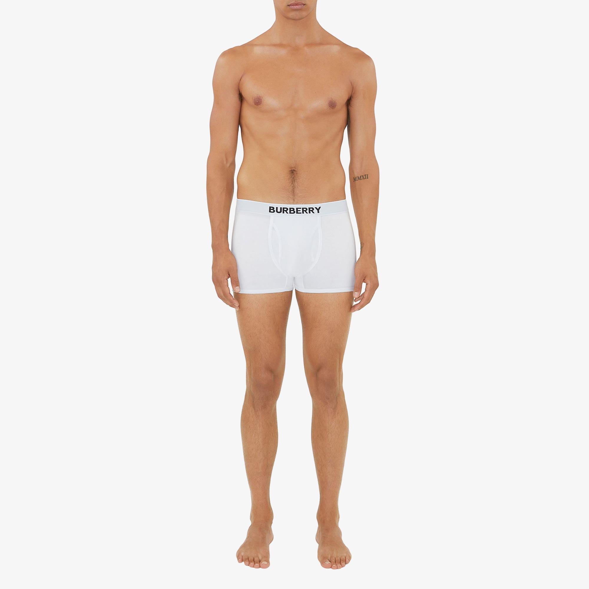 Burberry Pamuklu Erkek Beyaz Boxer